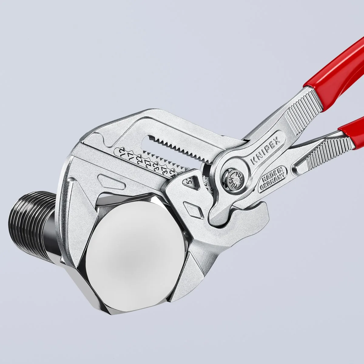KNIPEX 86 03 300 SB Pliers Wrench pliers and a wrench in a single tool 300 mm chrome-plated with plastic coating chrome-plated thumbnail 4