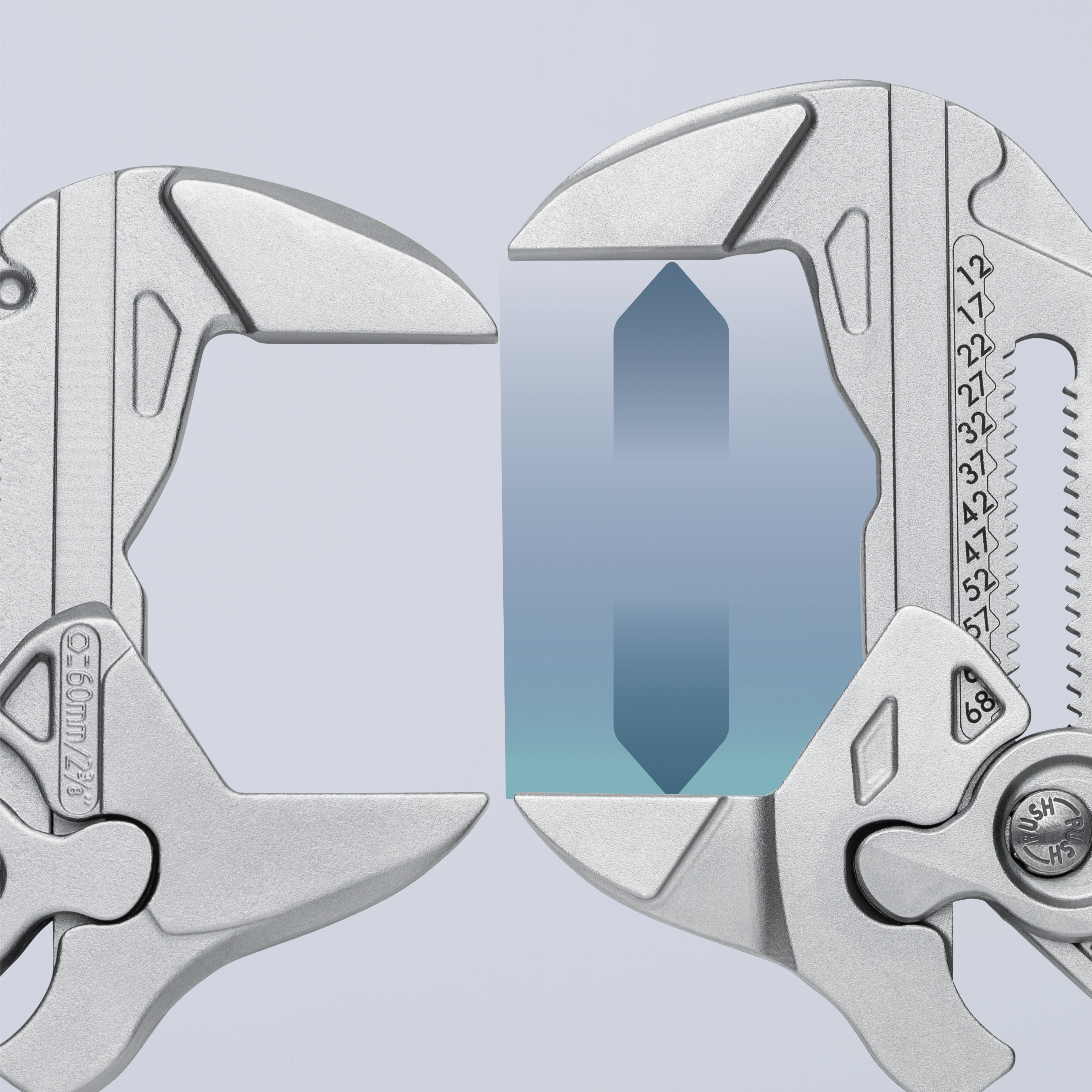 KNIPEX 86 03 300 SB Pliers Wrench pliers and a wrench in a single tool 300 mm chrome-plated with plastic coating chrome-plated thumbnail 6