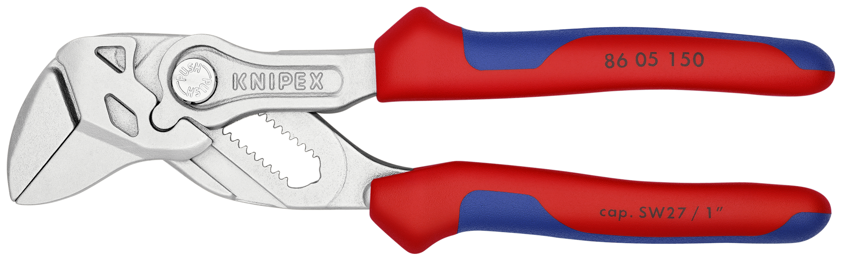 KNIPEX 86 05 150 SB Pliers Wrench pliers and a wrench in a single tool 150 mm chrome-plated with comfort handles chrome-plated thumbnail 4
