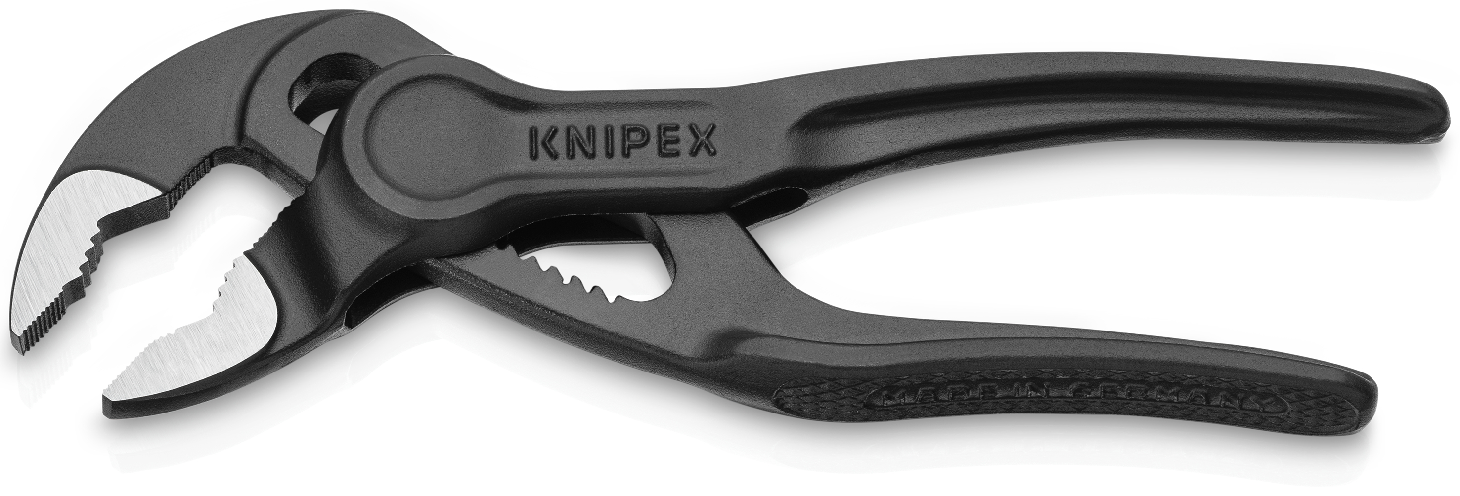 KNIPEX 87 00 100 BK Cobra® XS Pipe Wrench and Water Pump Pliers 100 mm grey atramentized embossed, rough surface polished thumbnail 2