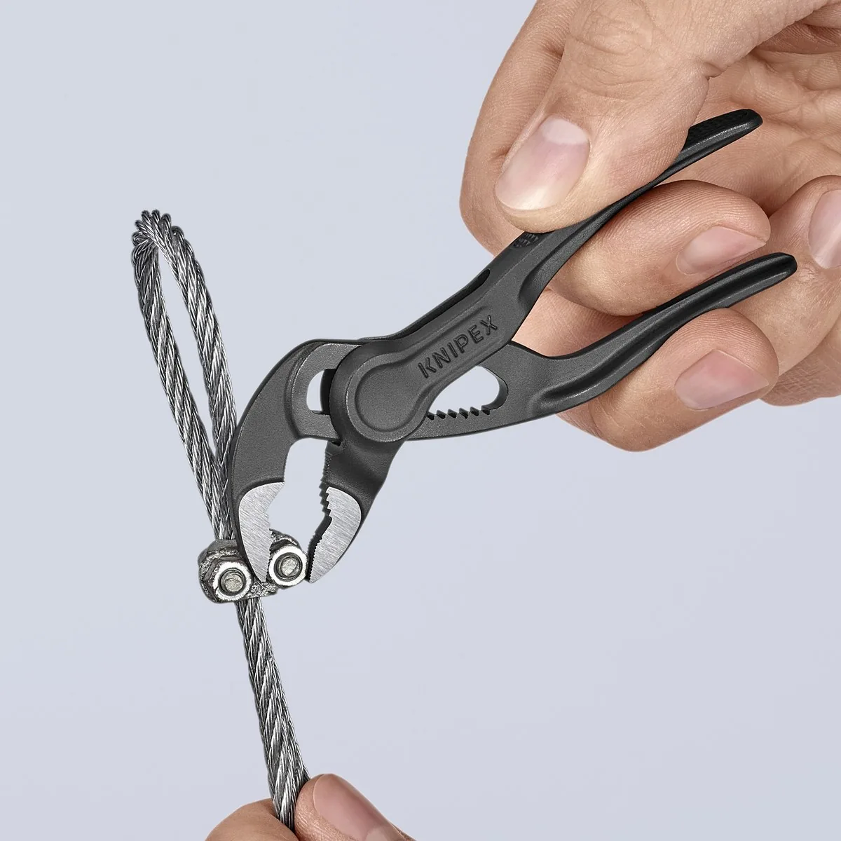 KNIPEX 87 00 100 Cobra® XS Water Pump Pliers 100 mm grey atramentized embossed, rough surface polished thumbnail 8
