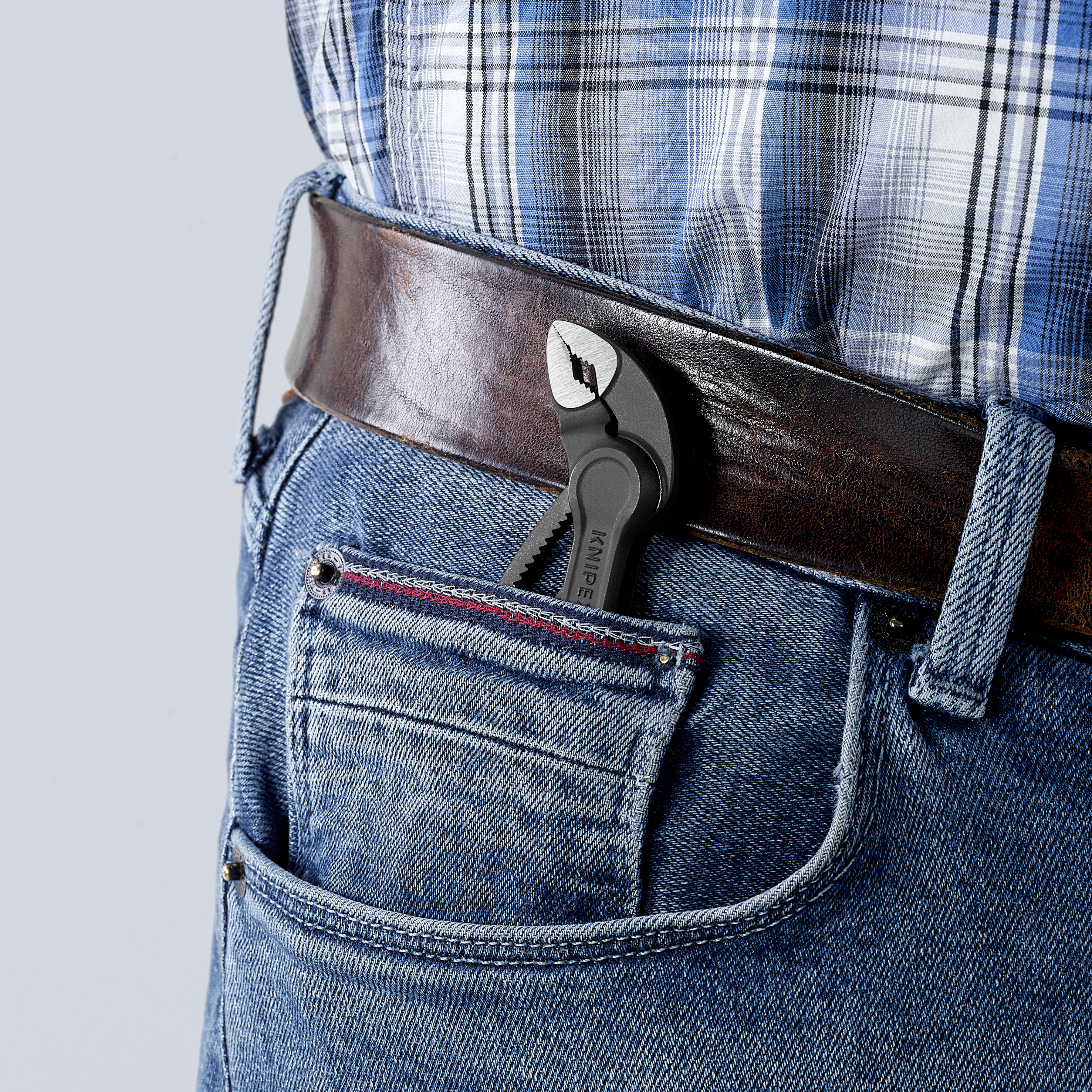 KNIPEX 87 00 100 BK Cobra® XS Pipe Wrench and Water Pump Pliers 100 mm grey atramentized embossed, rough surface polished thumbnail 5