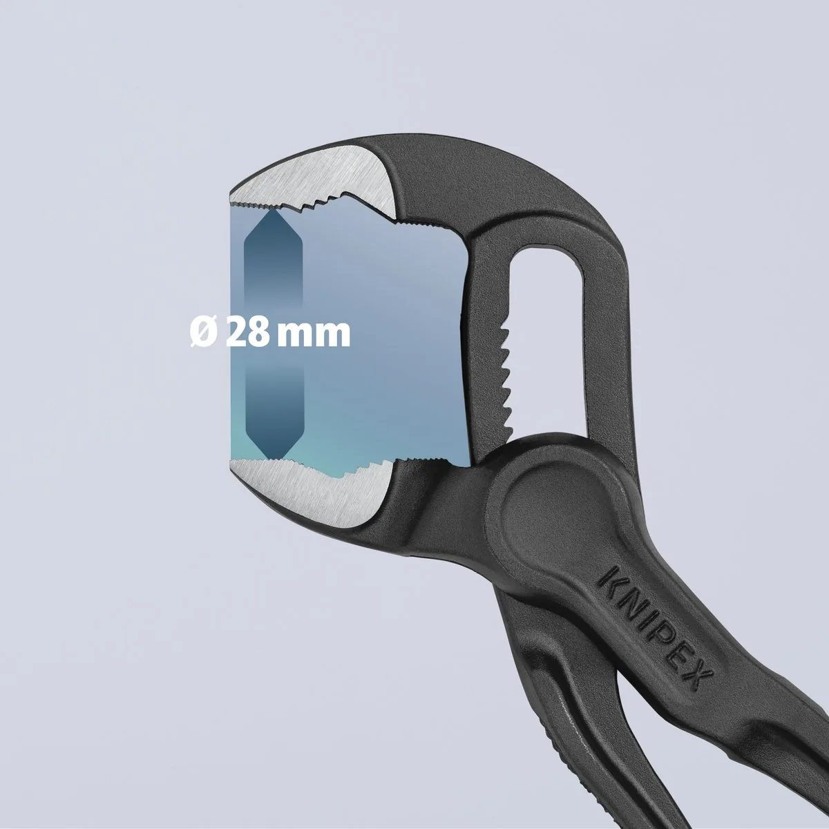 KNIPEX 87 00 100 Cobra® XS Water Pump Pliers 100 mm grey atramentized embossed, rough surface polished thumbnail 3
