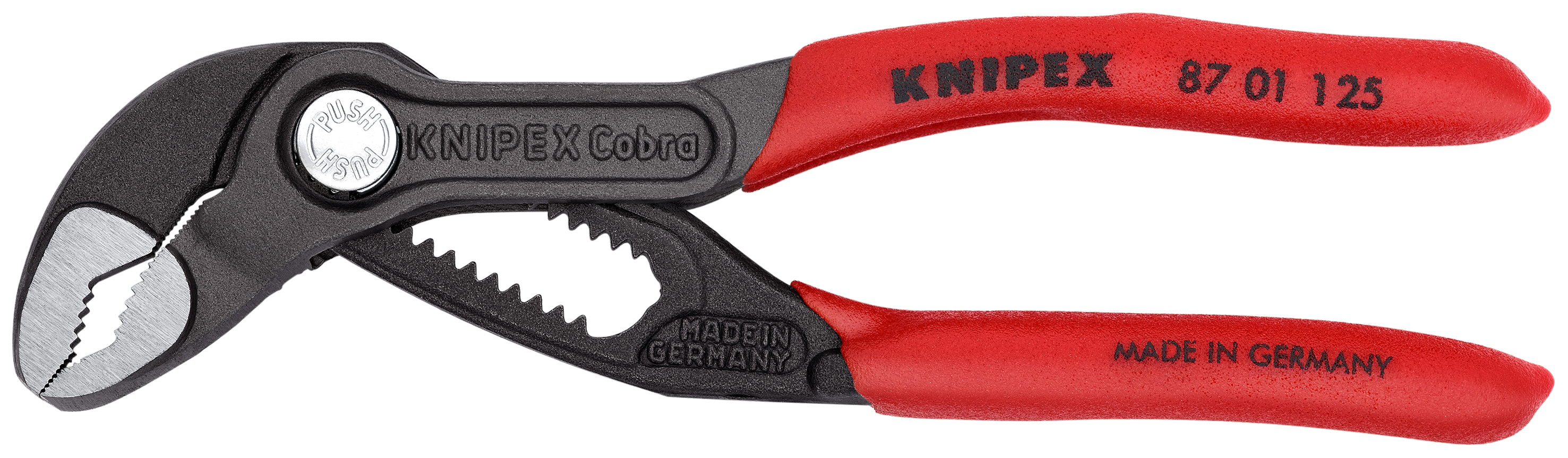 KNIPEX 87 01 125 Cobra® High-Tech Water Pump Pliers 125 mm grey atramentized with non-slip plastic coating polished thumbnail 6