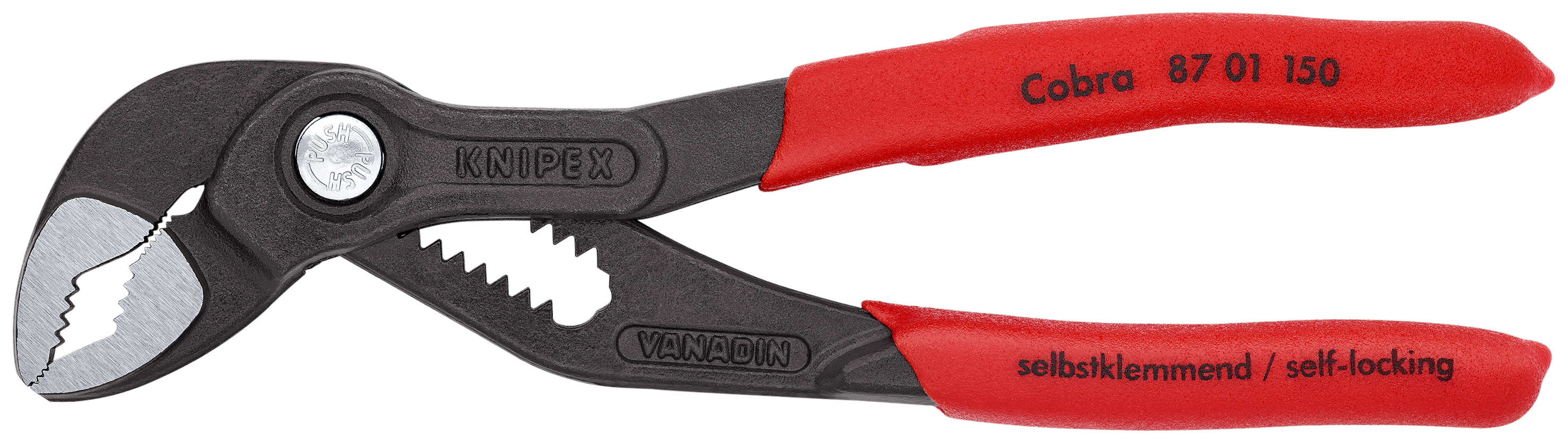 KNIPEX 87 01 150 SB Cobra® High-Tech Water Pump Pliers 150 mm grey atramentized with non-slip plastic coating polished thumbnail 4