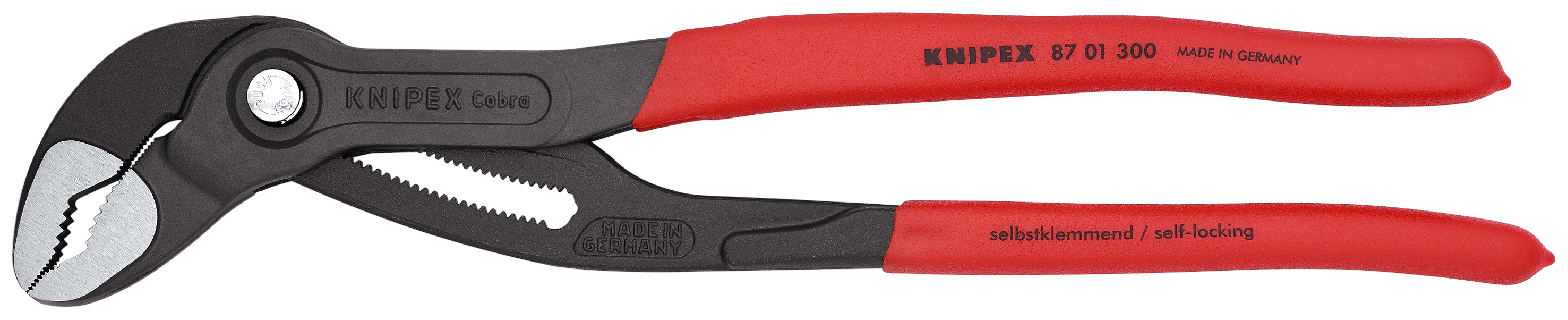 KNIPEX 87 01 300 Cobra® High-Tech Water Pump Pliers 300 mm grey atramentized with non-slip plastic coating polished thumbnail 8