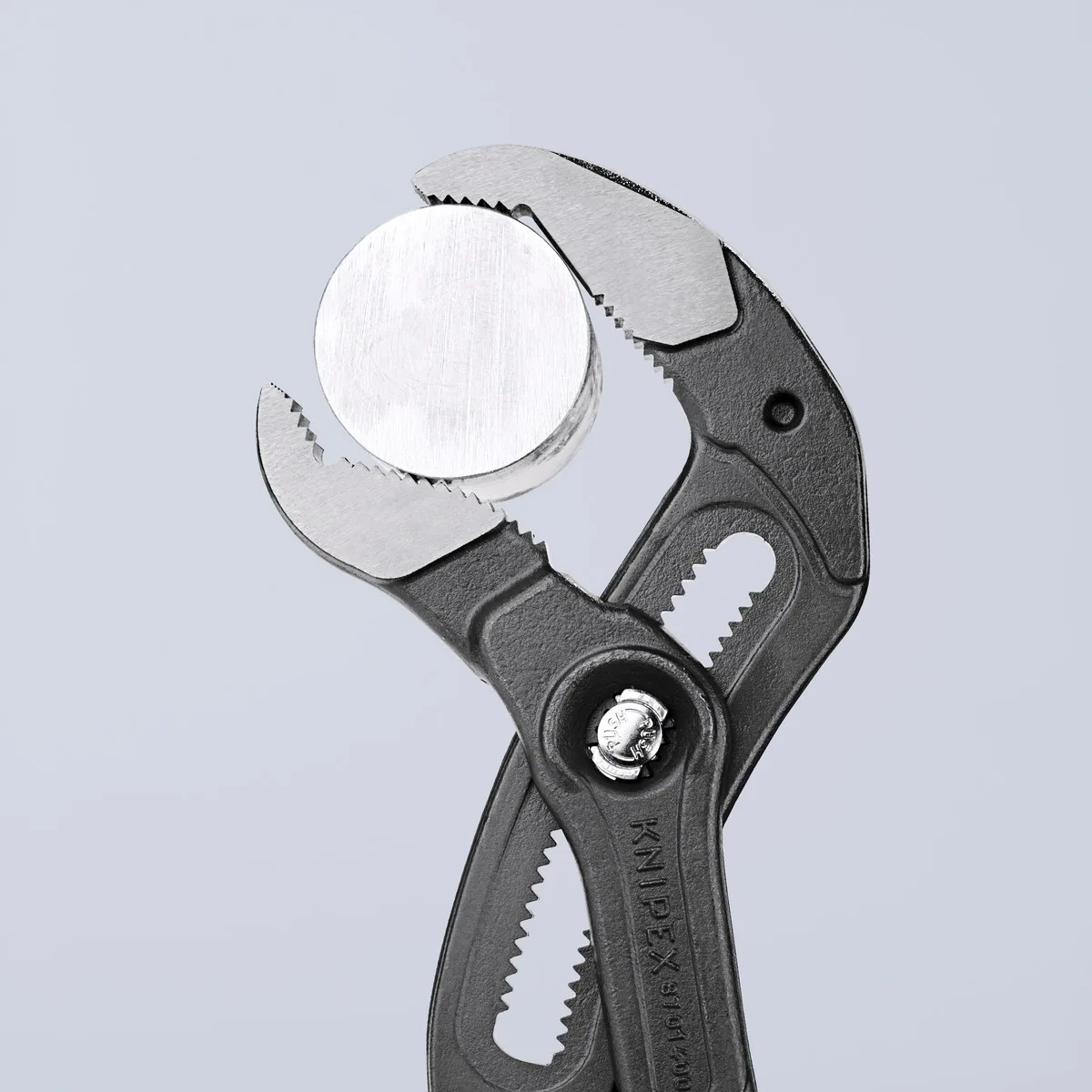 KNIPEX 87 01 400 Cobra® XL Pipe Wrench and Water Pump Pliers 400 mm grey atramentized with non-slip plastic coating polished thumbnail 6