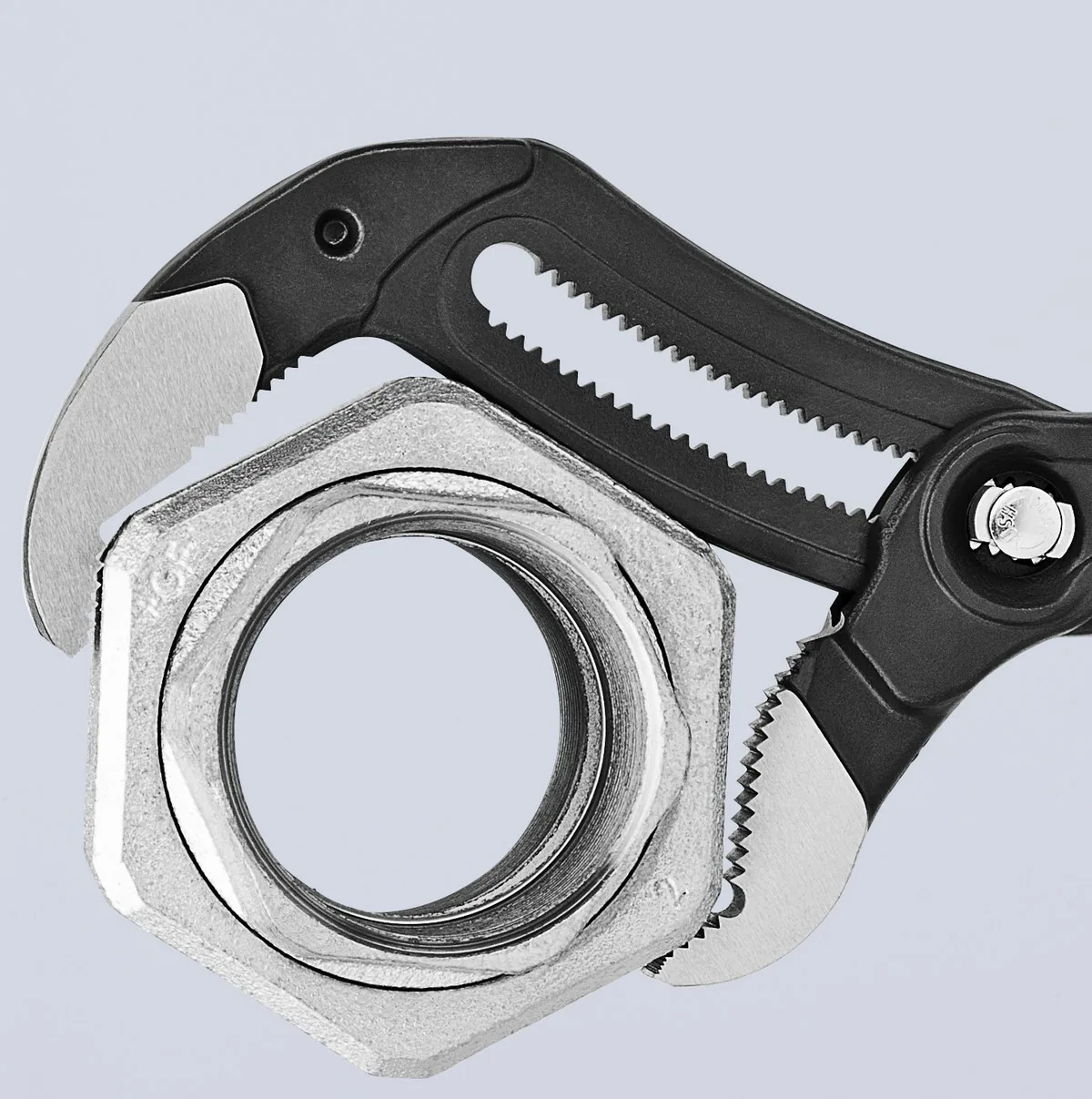 KNIPEX 87 01 400 Cobra® XL Pipe Wrench and Water Pump Pliers 400 mm grey atramentized with non-slip plastic coating polished thumbnail 8