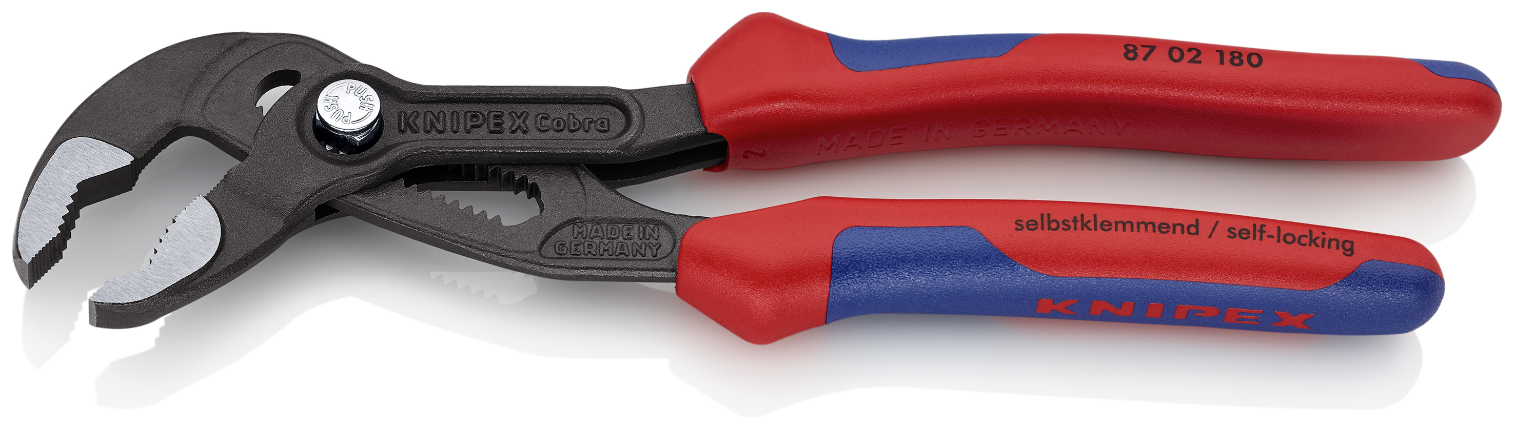 KNIPEX 87 02 180 Cobra® High-Tech Water Pump Pliers 180 mm grey atramentized with comfort handles polished thumbnail 2