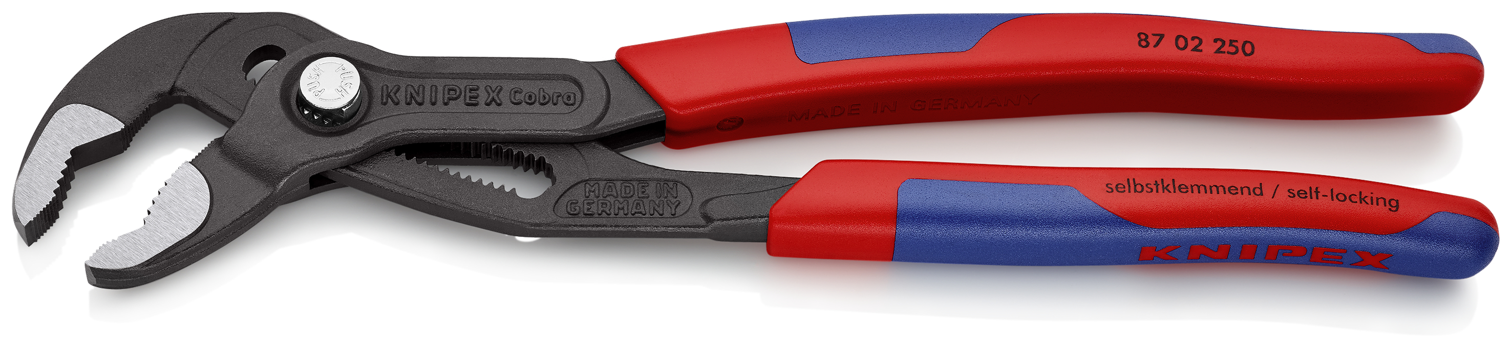 KNIPEX 87 02 250 Cobra® High-Tech Water Pump Pliers 250 mm grey atramentized with slim multi-component grips polished thumbnail 2