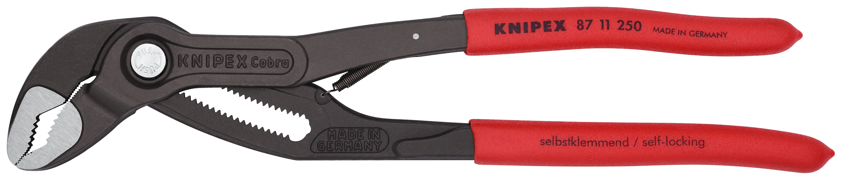 KNIPEX 87 11 250 SB Cobra®...matic Water Pump Pliers 250 mm grey atramentized with non-slip plastic coating polished thumbnail 3