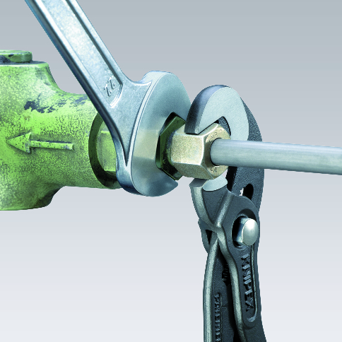 KNIPEX 87 41 250 SB Multiple Slip Joint Spanner 250 mm grey atramentized with non-slip plastic coating polished thumbnail 3