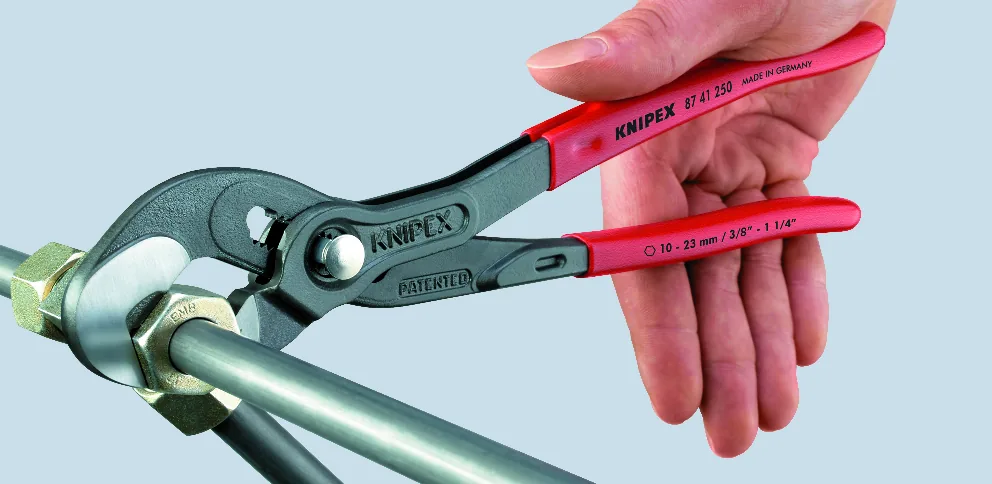 KNIPEX 87 41 250 SB Multiple Slip Joint Spanner 250 mm grey atramentized with non-slip plastic coating polished thumbnail 4