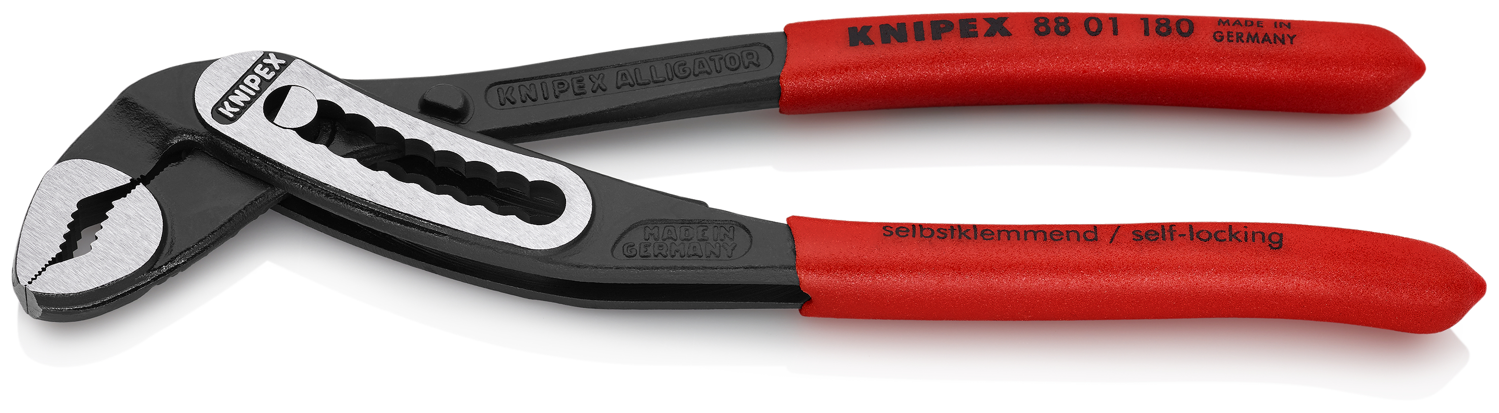 KNIPEX 88 01 180 SB Alligator® Water Pump Pliers 180 mm black atramentized with non-slip plastic coating polished
