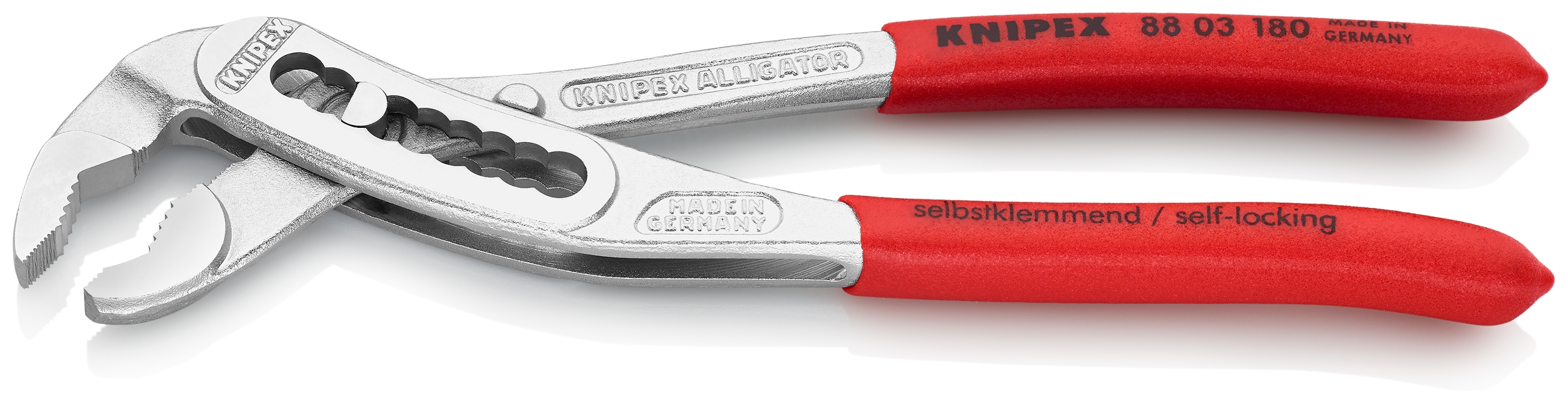 KNIPEX 88 03 180 Alligator® Water Pump Pliers 180 mm chrome-plated with non-slip plastic coating chrome-plated thumbnail 2