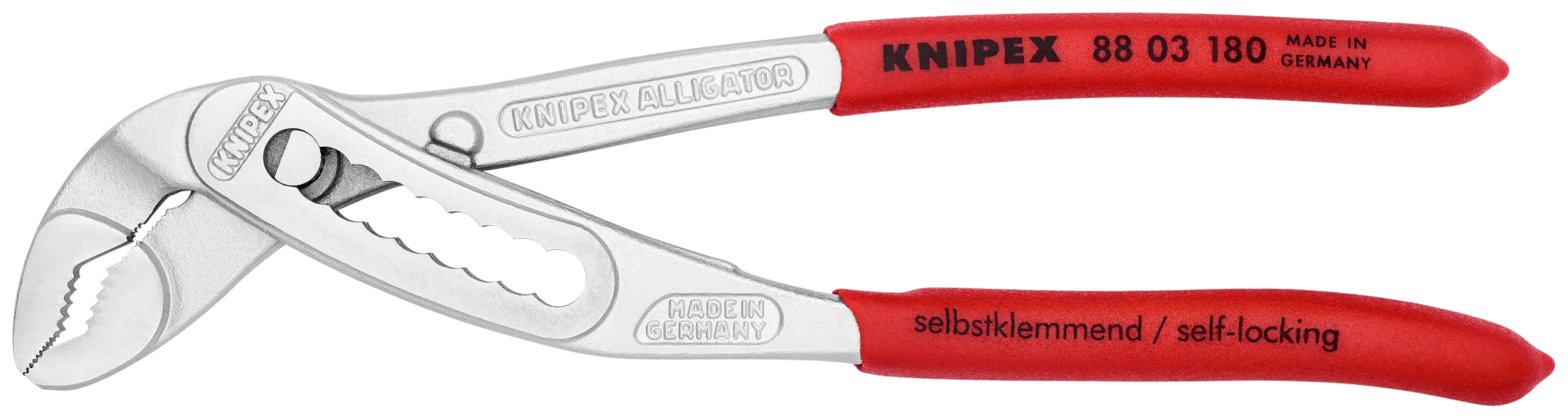 KNIPEX 88 03 180 Alligator® Water Pump Pliers 180 mm chrome-plated with non-slip plastic coating chrome-plated thumbnail 3