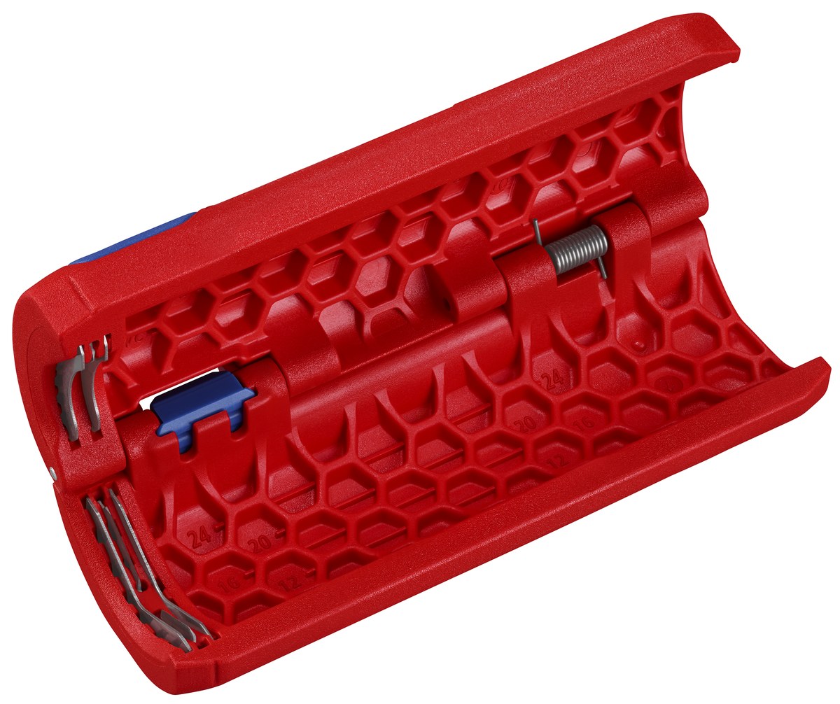 Dụng cụ cắt ống nhựa ruột gà 1/2 inch corrugated KNIPEX 90 22 01 SB đường kính từ Ø13 đến Ø32mm
