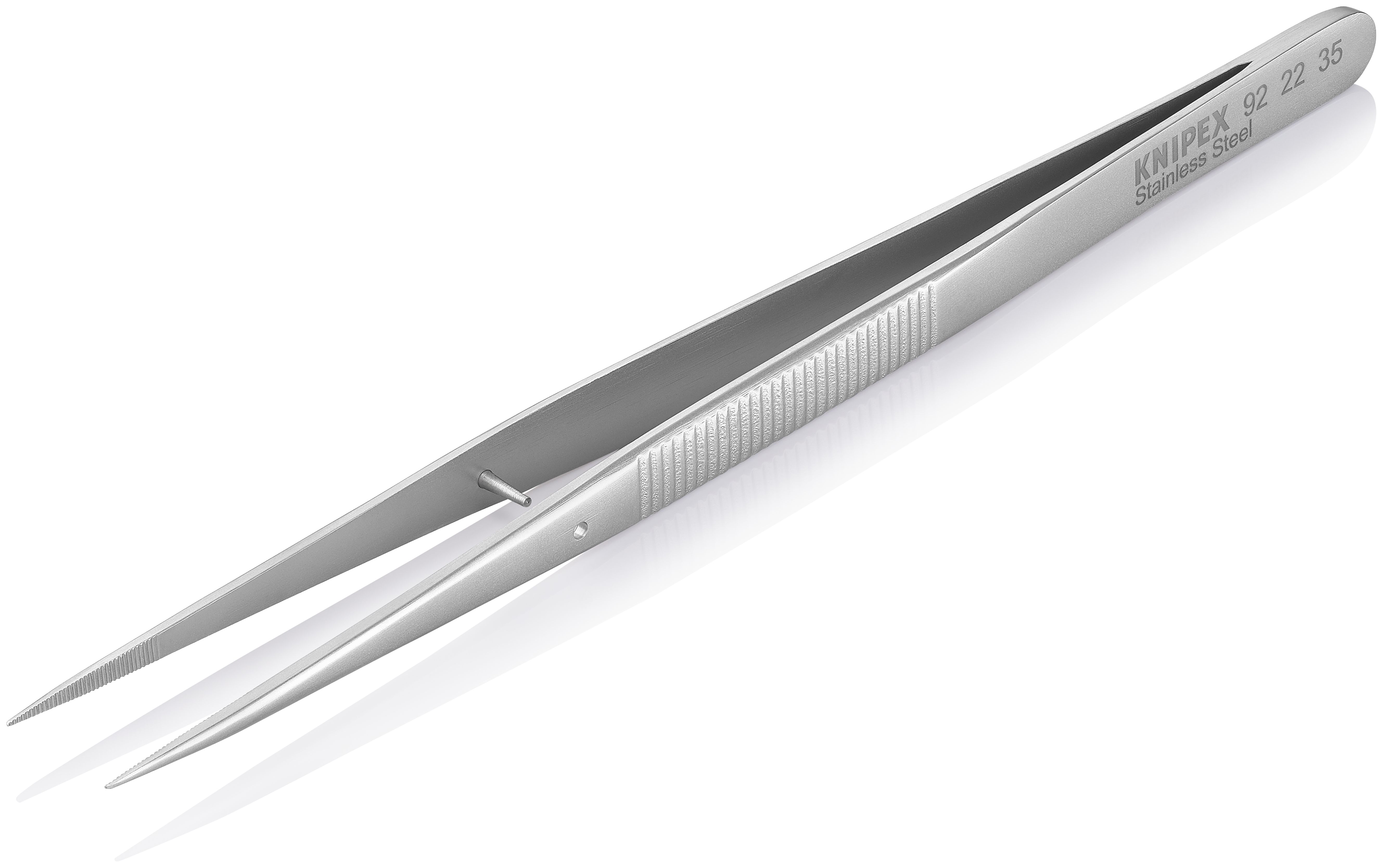 KNIPEX 92 22 35 Precision Tweezers for fine mechanics 155 mm serrated thumbnail 3