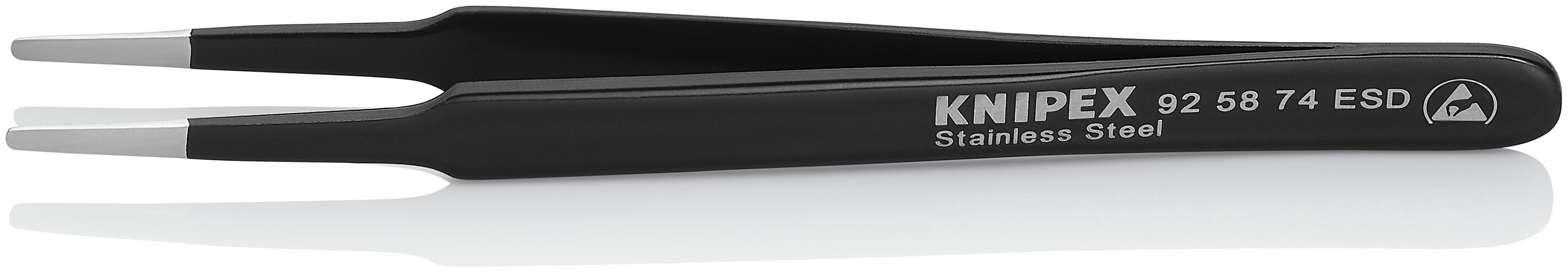 KNIPEX 92 58 74 ESD Universal Tweezers ESD 118 mm Smooth
