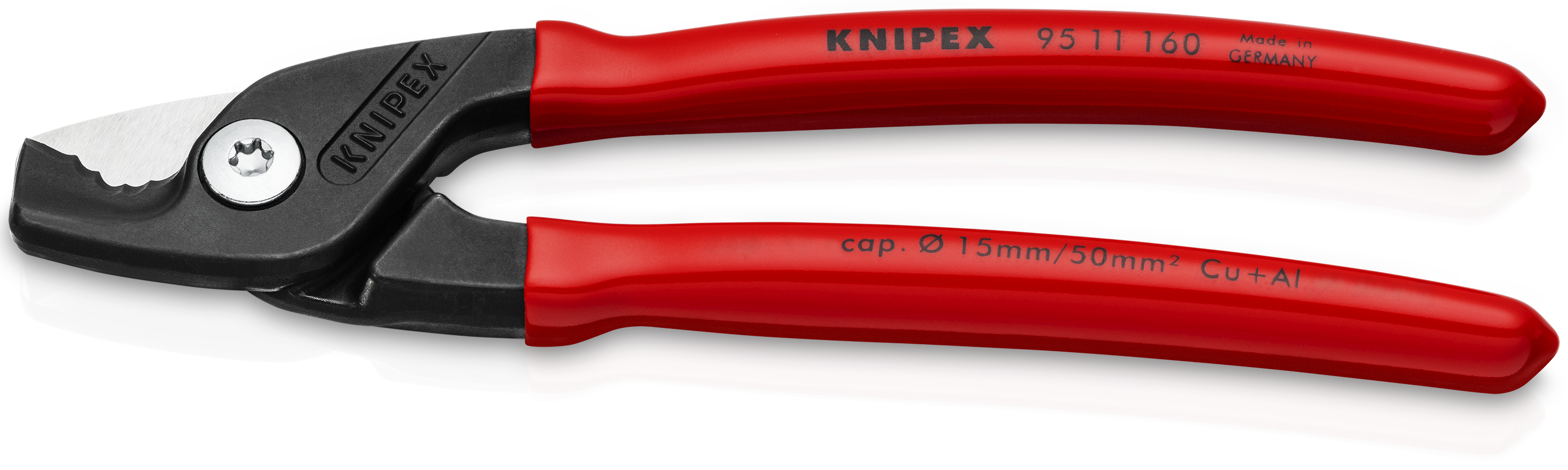 KNIPEX 95 11 160 SB StepCut® Cable Shears 160 mm burnished with plastic coating