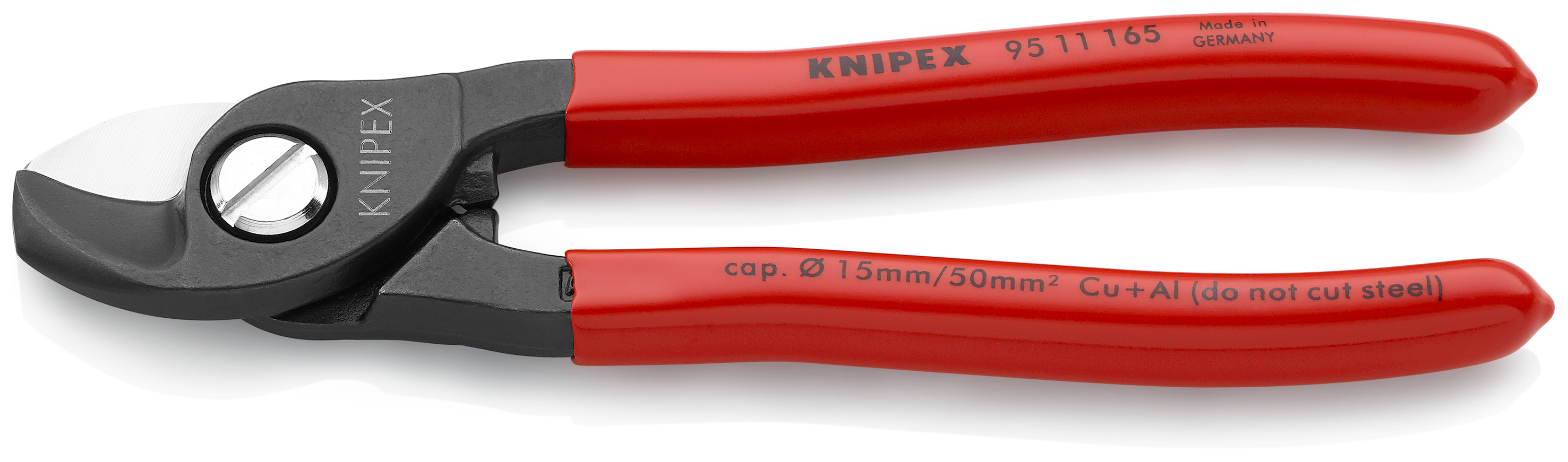 KNIPEX 95 11 165 SB Cable Shears 165 mm burnished with plastic coating