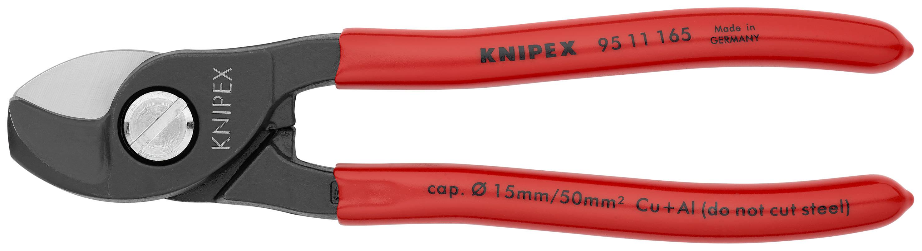 KNIPEX 95 11 165 SB Cable Shears 165 mm burnished with plastic coating thumbnail 3