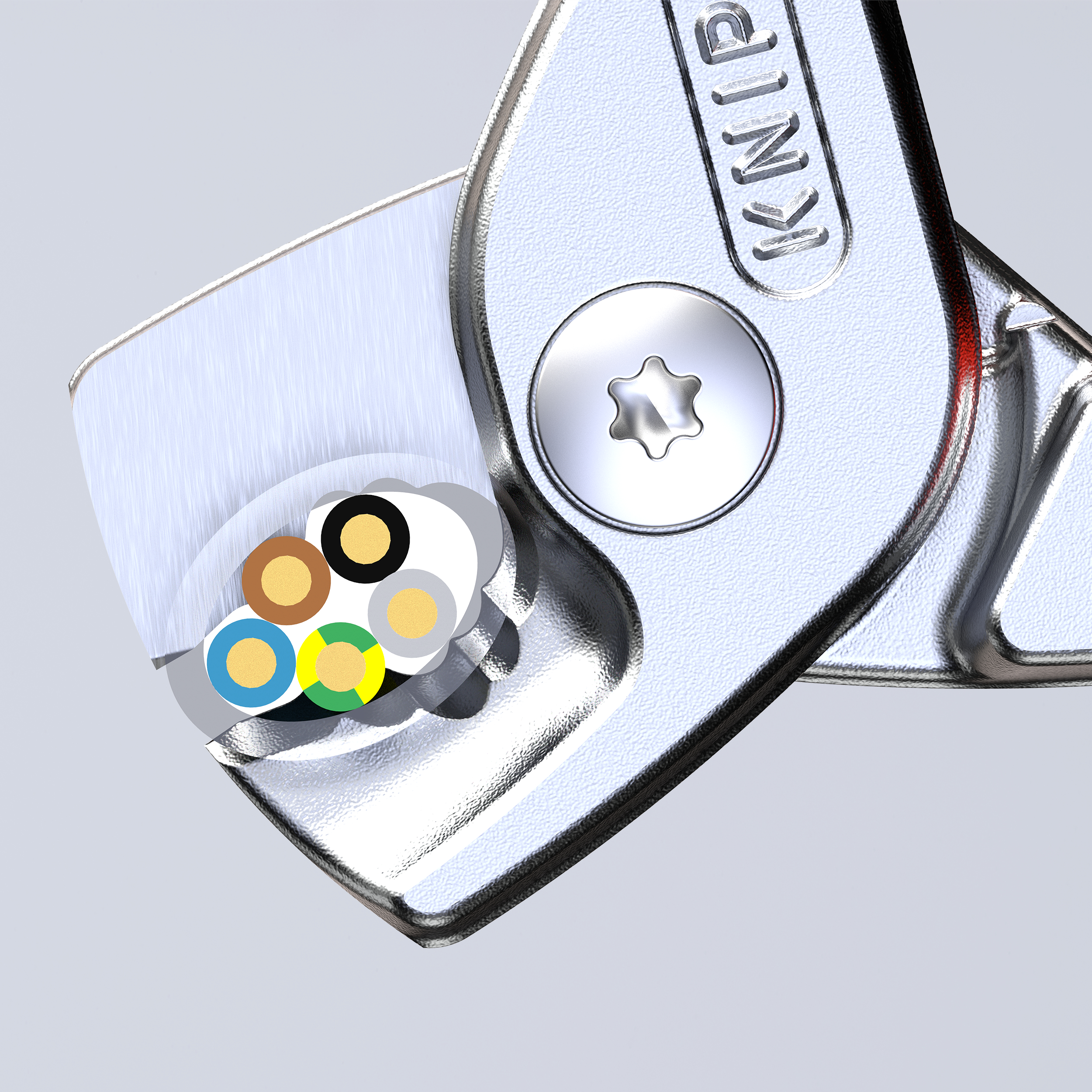 KNIPEX 95 16 160 SB StepCut® Cable Shears 160 mm chrome-plated insulated with multi-component grips, VDE-tested chrome-plated thumbnail 5