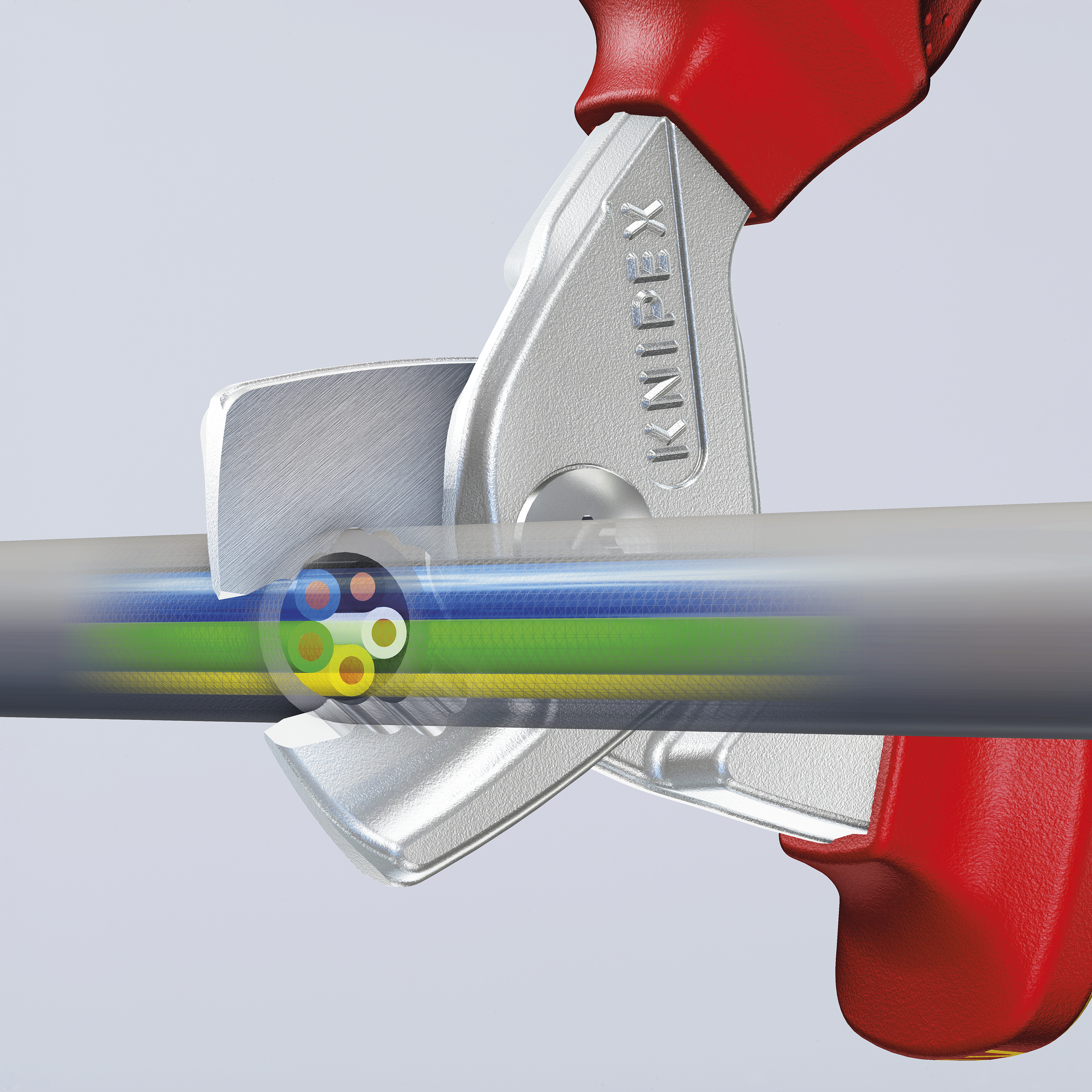 KNIPEX 95 16 160 SB StepCut® Cable Shears 160 mm chrome-plated insulated with multi-component grips, VDE-tested chrome-plated thumbnail 7