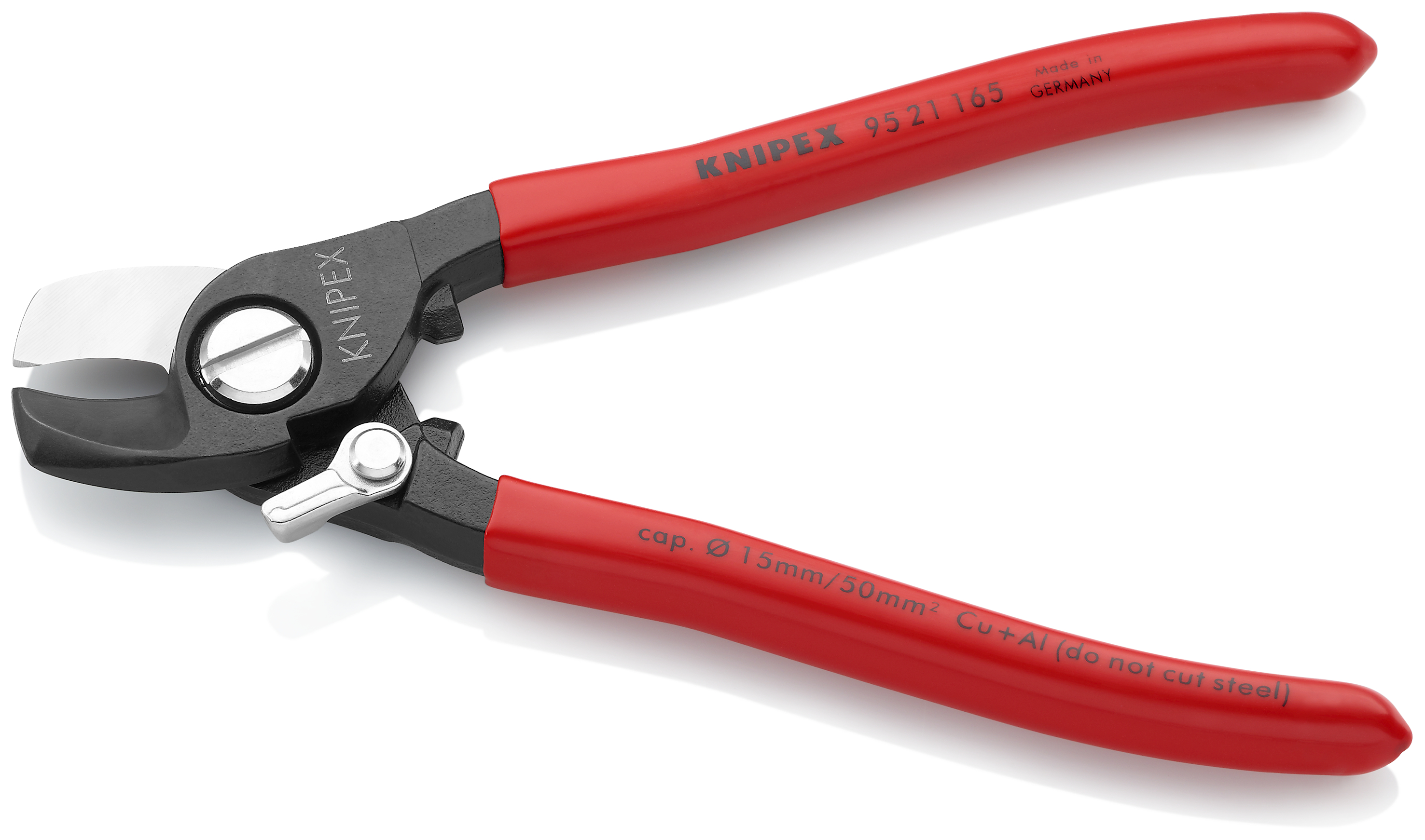 KNIPEX 95 21 165 SB Cable Shears With opening spring 165 mm burnished with plastic coating thumbnail 2