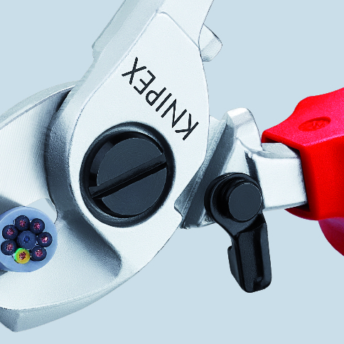 KNIPEX 95 26 165 SB Cable Shears With opening spring 165 mm chrome-plated insulated with multi-component grips, VDE-tested thumbnail 6