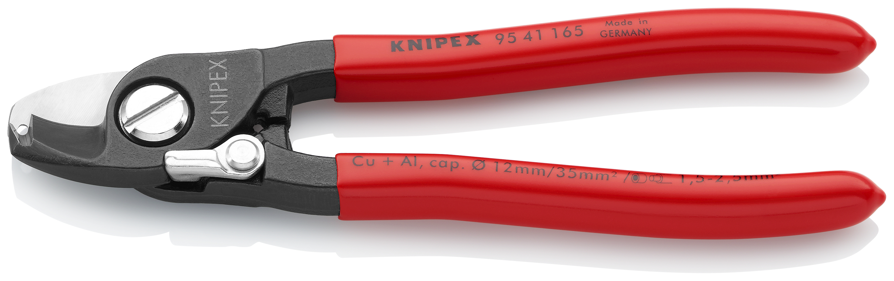 KNIPEX 95 41 165 Cable Shears 165 mm burnished with plastic coating