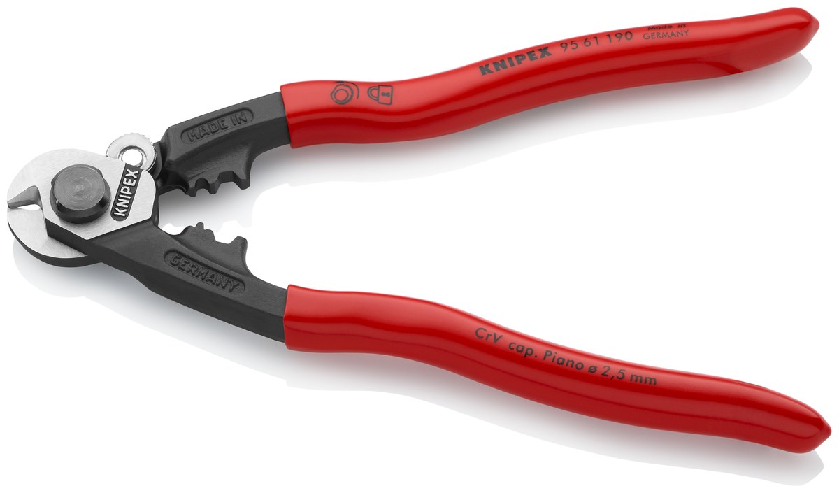 Kìm cắt cáp thép KNIPEX 95 61 190, dài 190mm thumbnail 2
