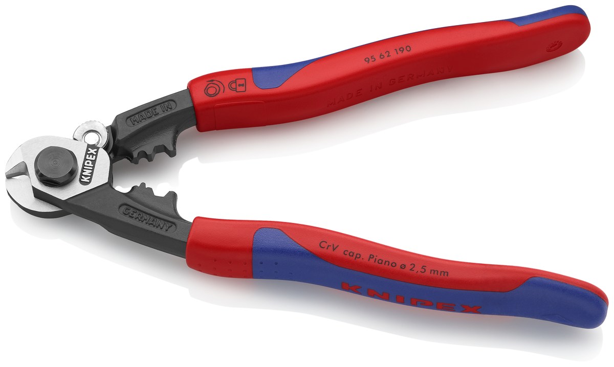 Kìm cắt cáp thép KNIPEX 95 62 190, dài 190mm thumbnail 7