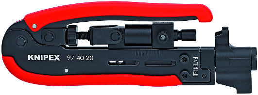 Dụng cụ nén đầu cáp đồng trục KNIPEX 97 40 20 SB, dài 175mm thumbnail 4