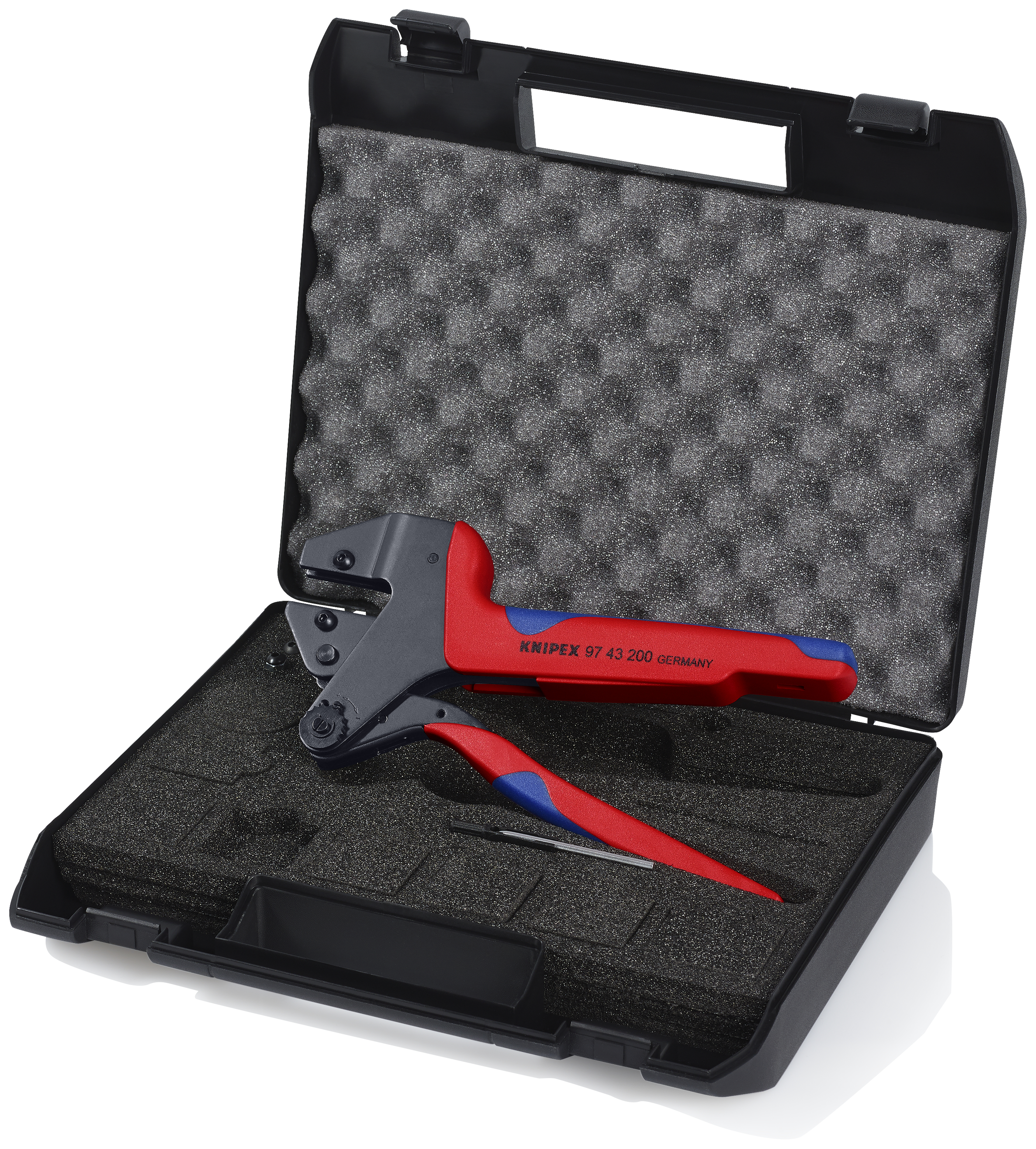 KNIPEX 97 43 05 Crimp System Pliers for exchangeable crimping dies 200 mm burnished with multi-component handles burnished thumbnail 4