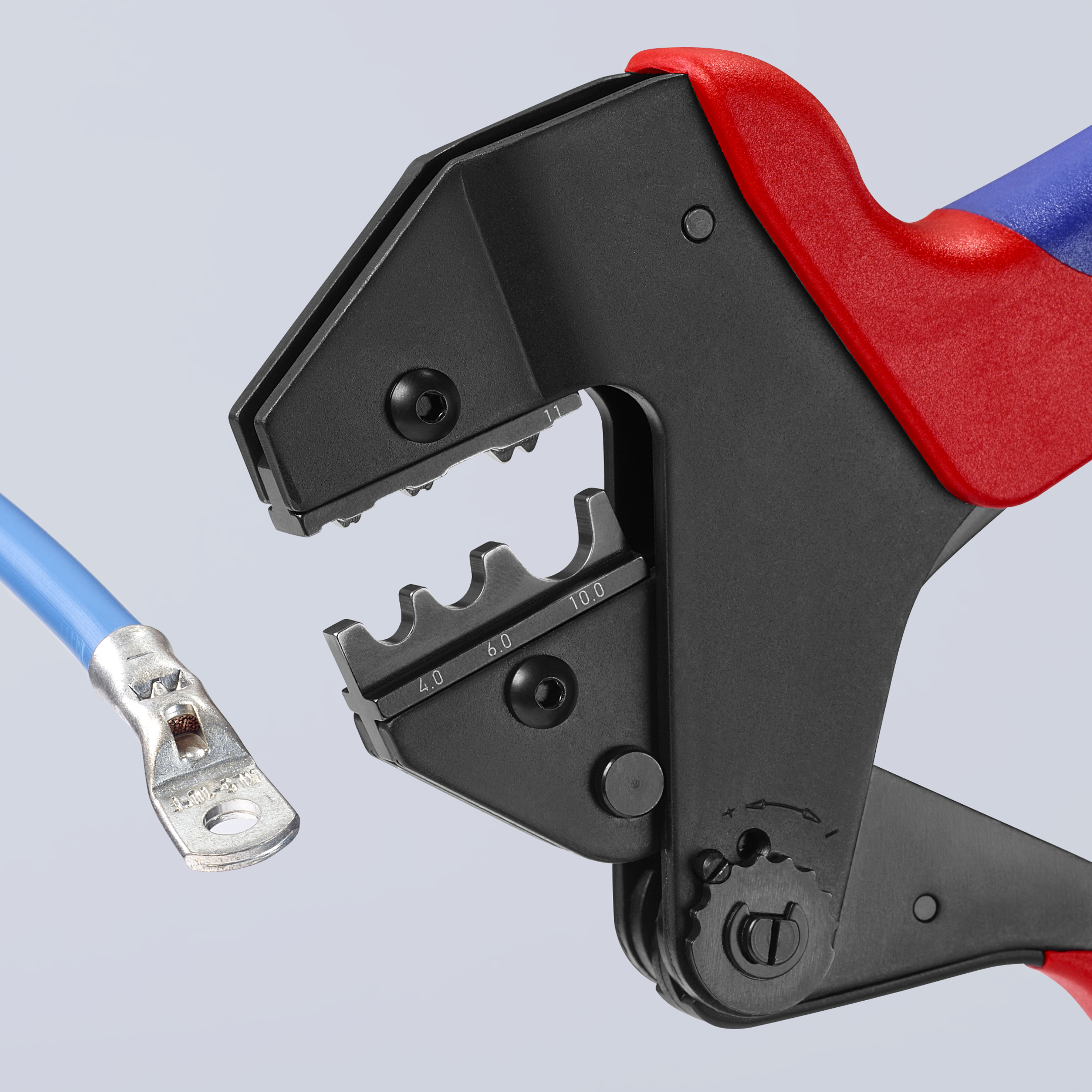 KNIPEX 97 43 200 Crimp System Pliers for exchangeable crimping dies 200 mm burnished with multi-component handles thumbnail 8