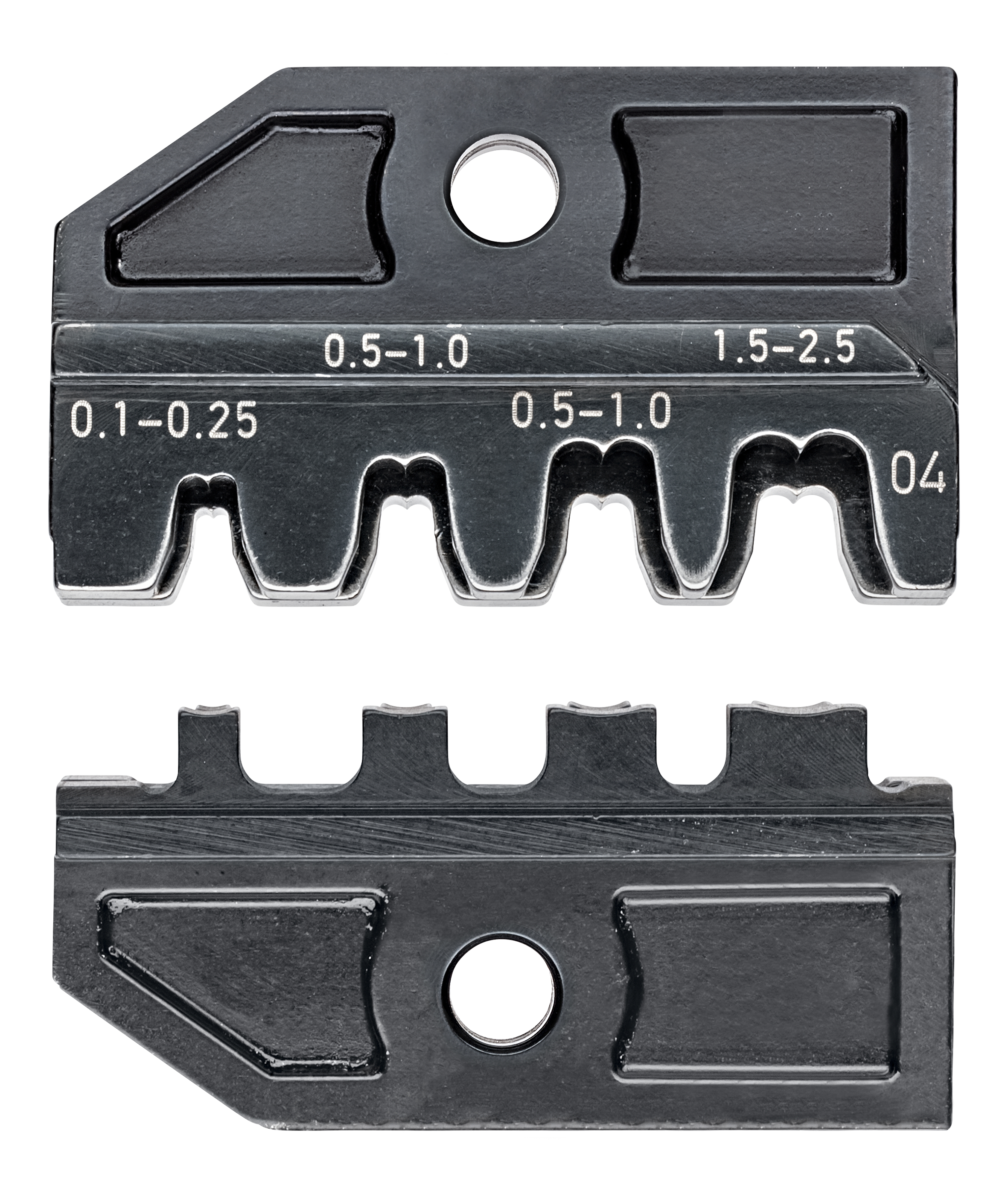 KNIPEX 97 49 04 Crimping die for non-insulated, open plug type connectors (2.8 + 4.8 mm width)