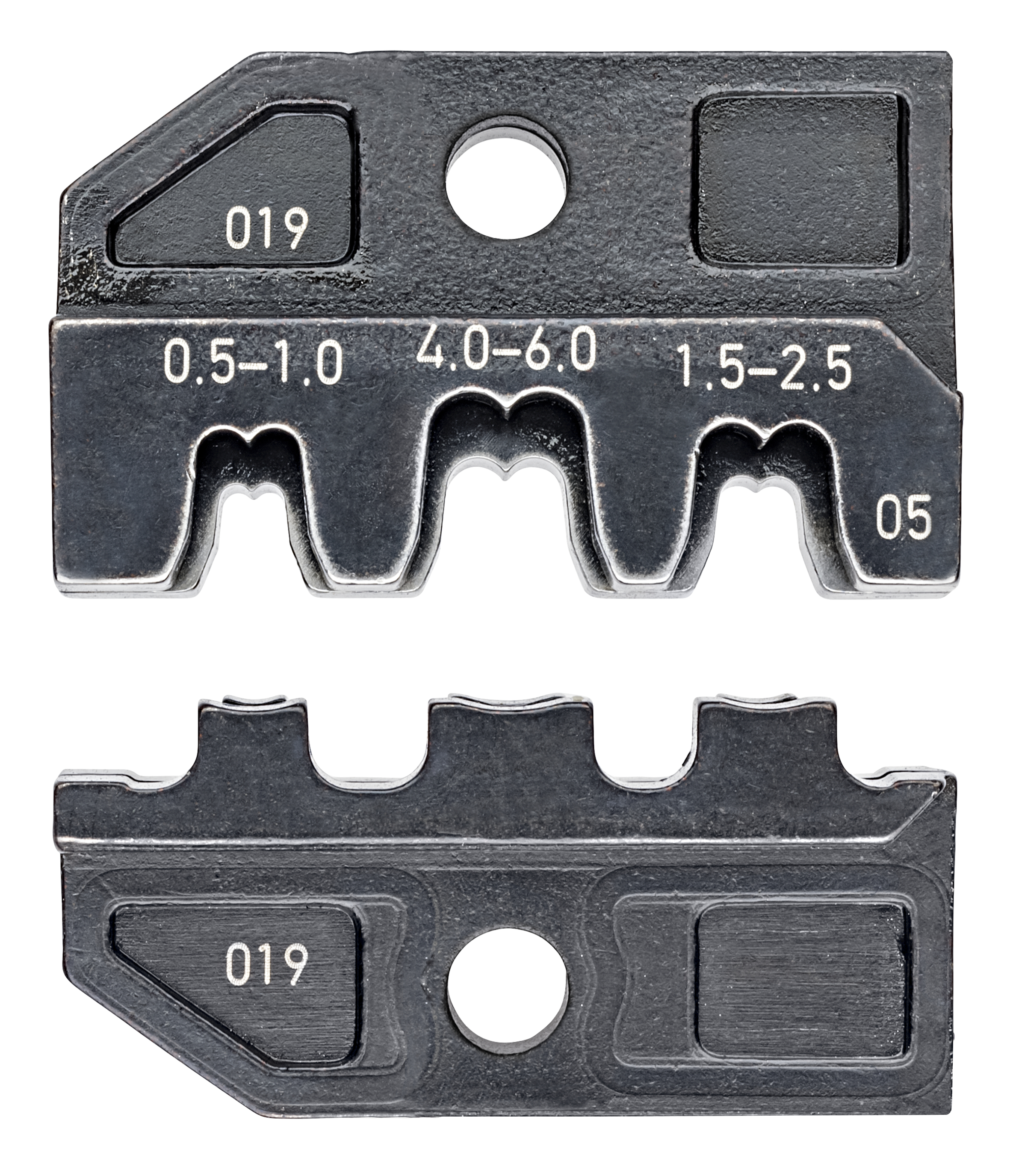KNIPEX 97 49 05 Crimping die for non-insulated open plug type connectors (plug width 4.8 + 6.3 mm)