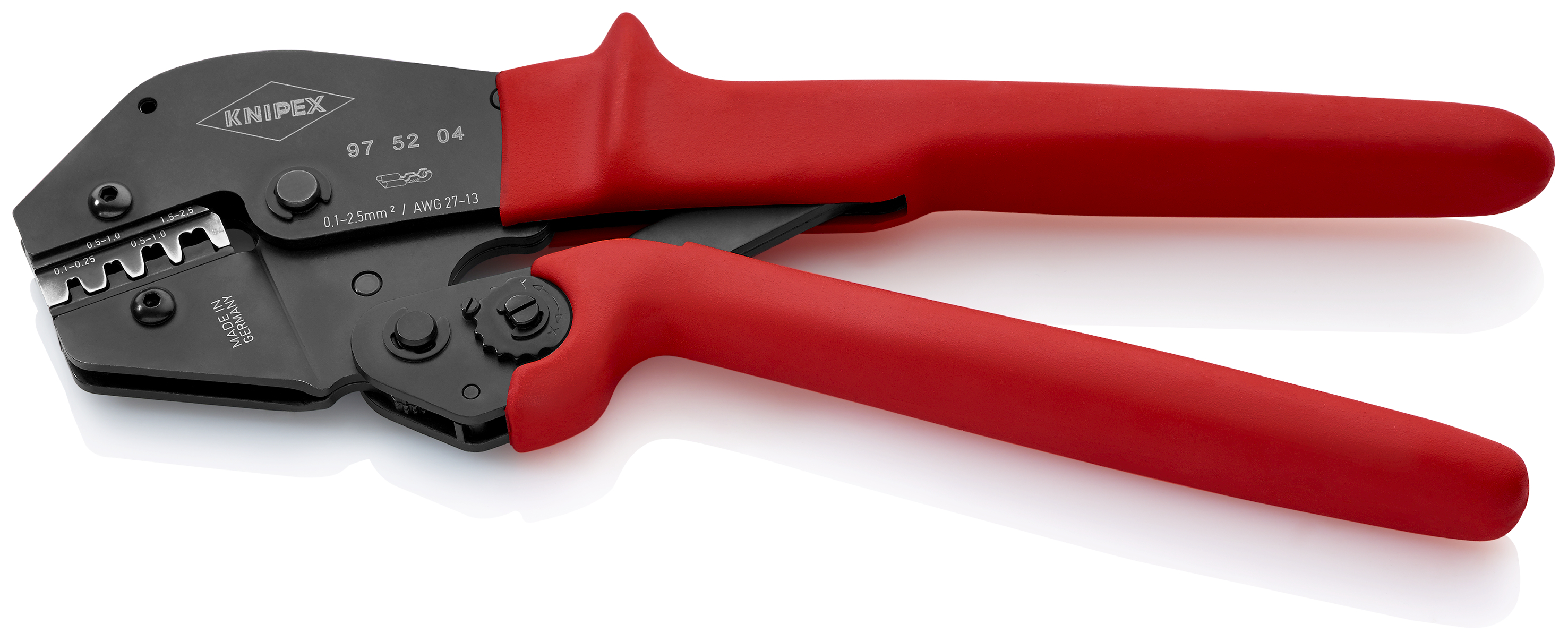 KNIPEX 97 52 04 Crimping Pliers for two-hand operation 250 mm burnished with non-slip plastic grips burnished thumbnail 6