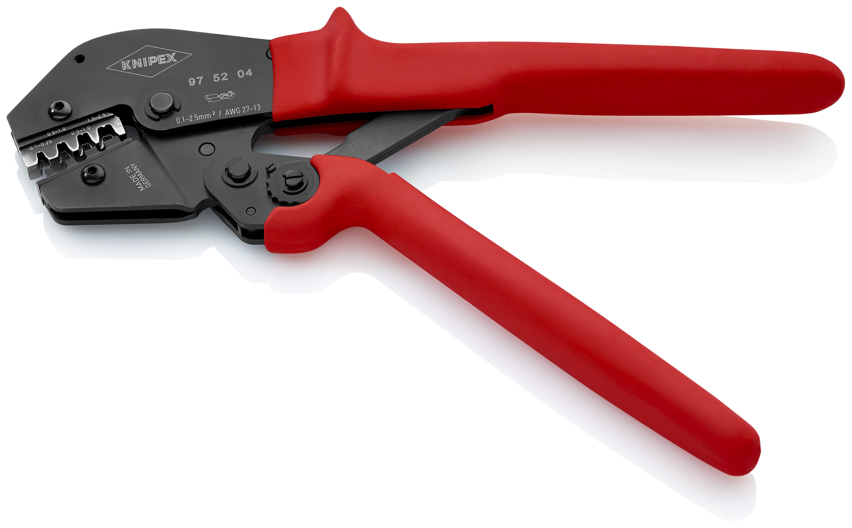KNIPEX 97 52 04 Crimping Pliers for two-hand operation 250 mm burnished with non-slip plastic grips burnished thumbnail 2