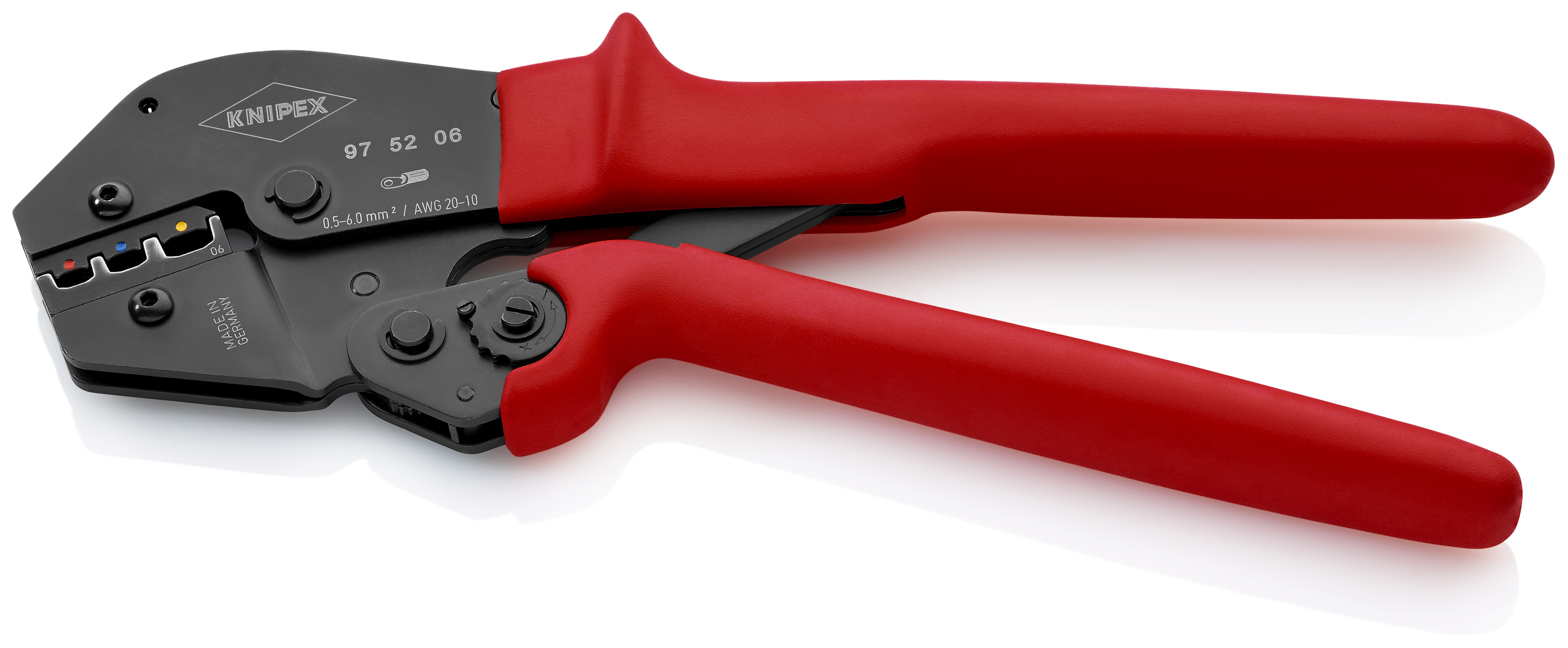 KNIPEX 97 52 05 Crimping Pliers for two-hand operation 250 mm burnished with non-slip plastic grips burnished thumbnail 7