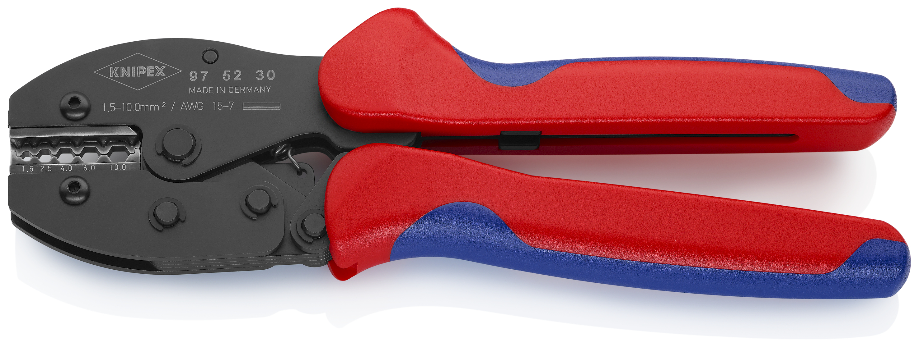 KNIPEX 97 52 30 SB PreciForce Crimping Pliers 220 mm burnished with multi-component handles