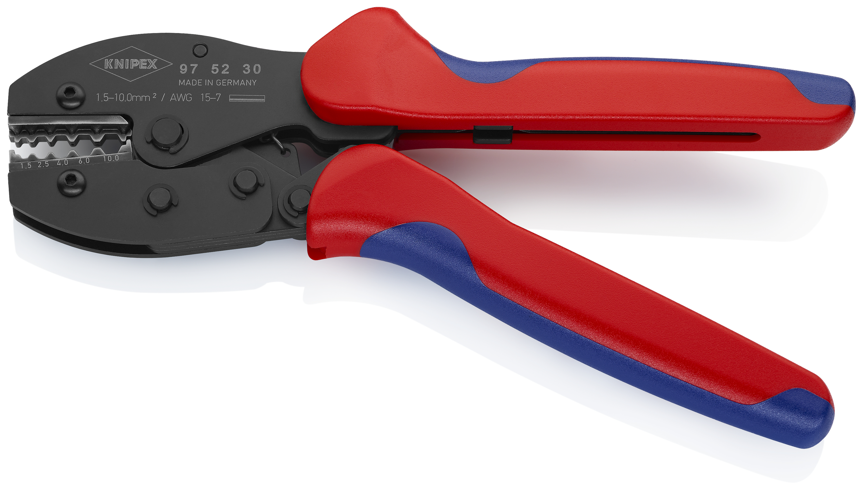 KNIPEX 97 52 30 SB PreciForce Crimping Pliers 220 mm burnished with multi-component handles thumbnail 2