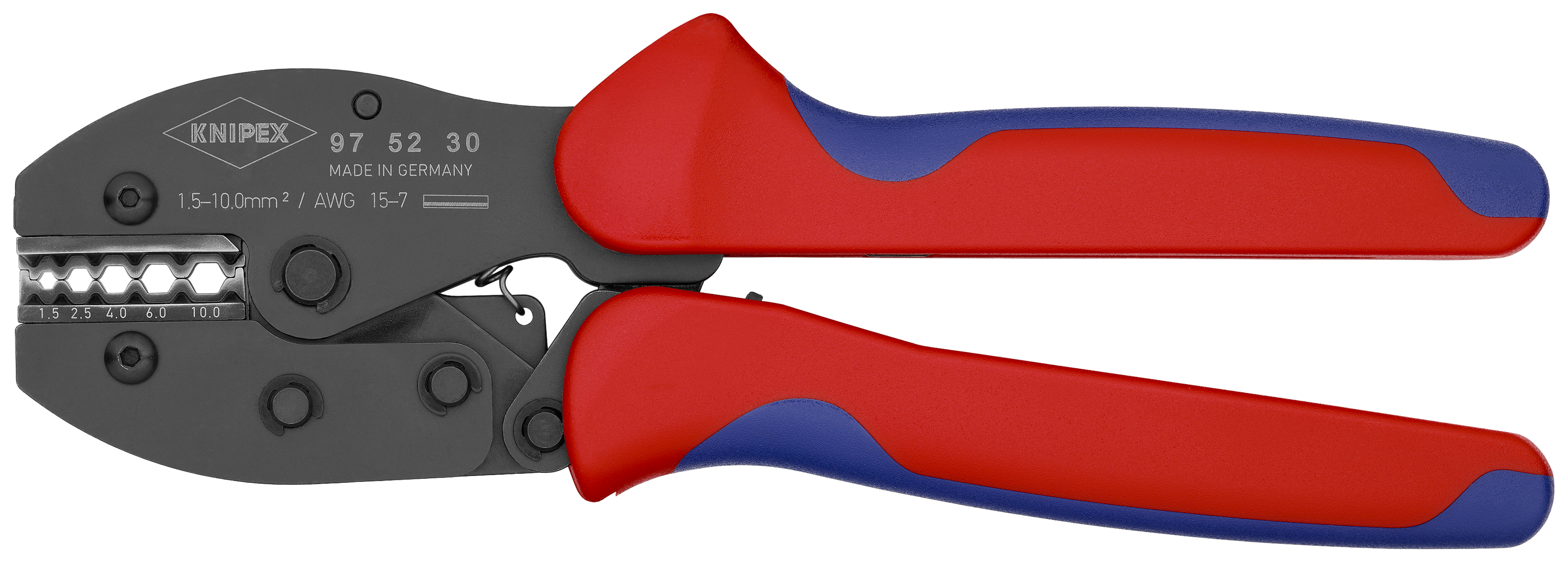 KNIPEX 97 52 30 PreciForce Crimping Pliers 220 mm burnished with multi-component handles