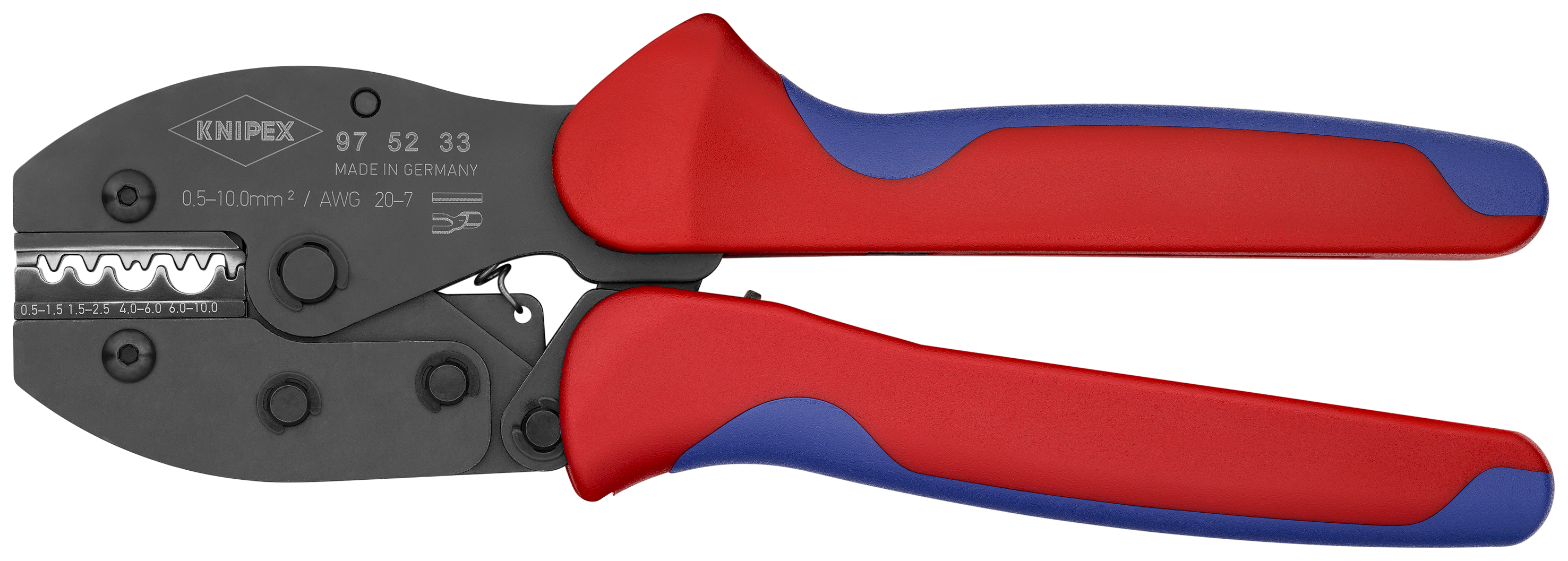 KNIPEX 97 52 33 SB PreciForce Crimping Pliers 220 mm burnished with multi-component handles thumbnail 3