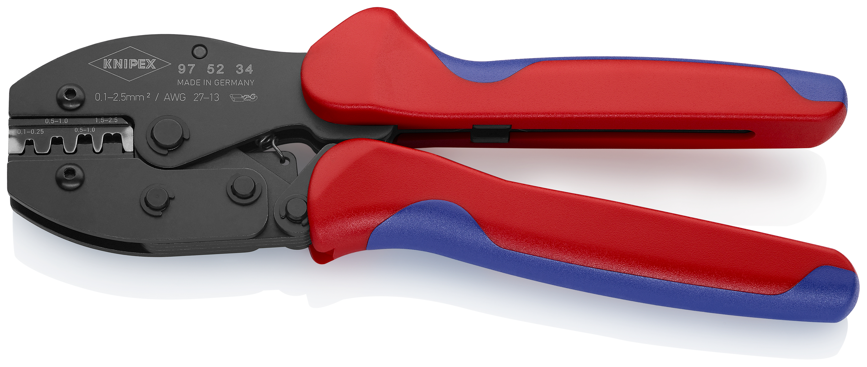 KNIPEX 97 52 34 SB PreciForce Crimping Pliers 220 mm burnished with multi-component handles