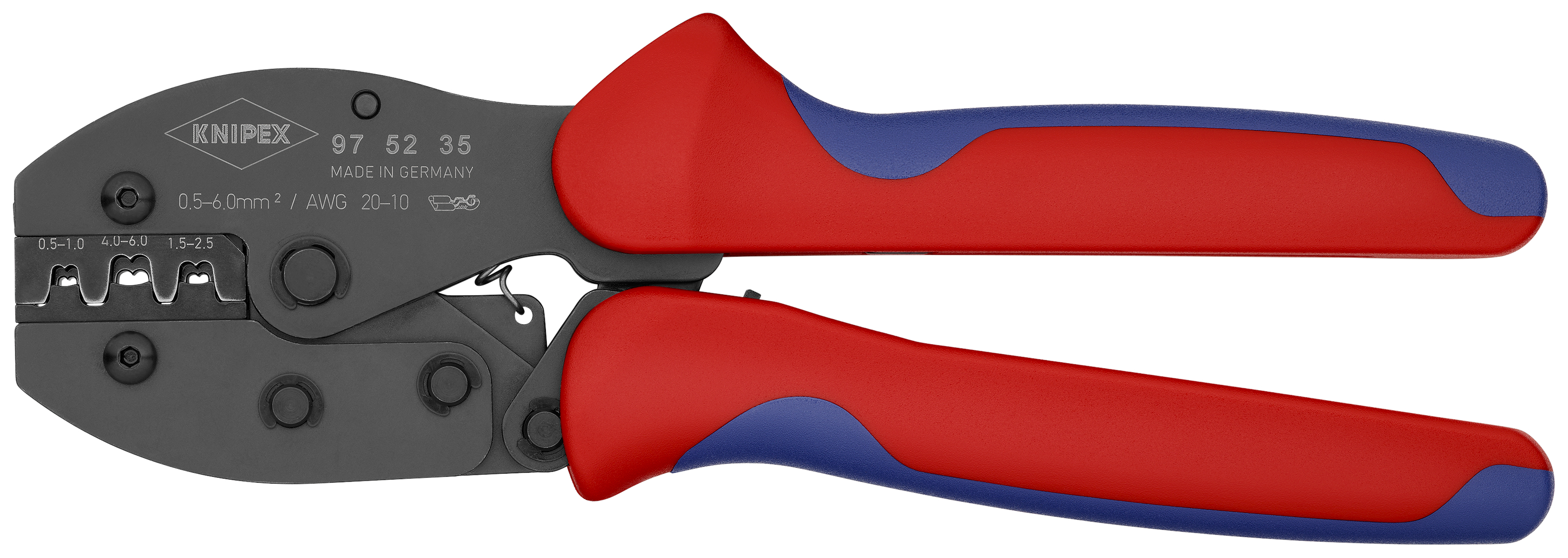 KNIPEX 97 52 35 SB PreciForce Crimping Pliers 220 mm burnished with multi-component handles thumbnail 3