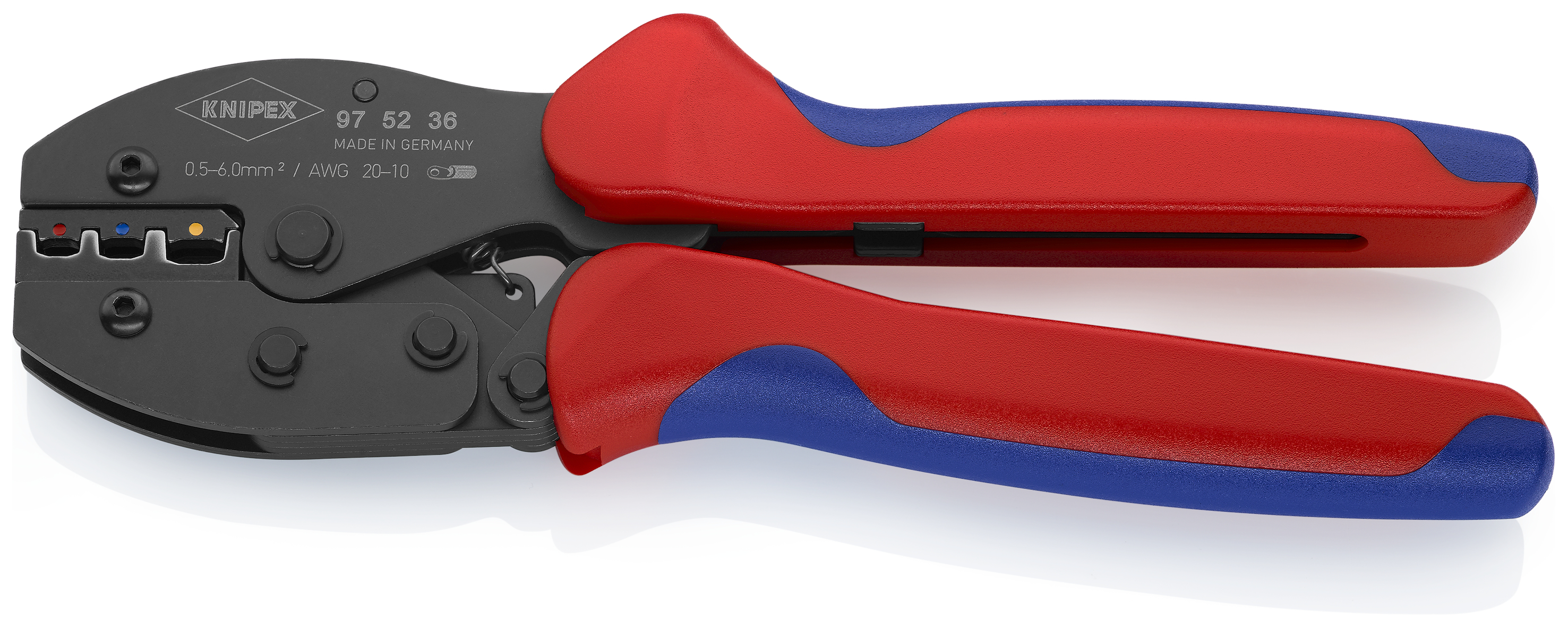 KNIPEX 97 52 36 SB PreciForce Crimping Pliers 220 mm burnished with multi-component handles