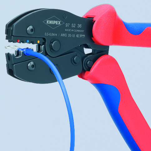 KNIPEX 97 52 36 SB PreciForce Crimping Pliers 220 mm burnished with multi-component handles thumbnail 3