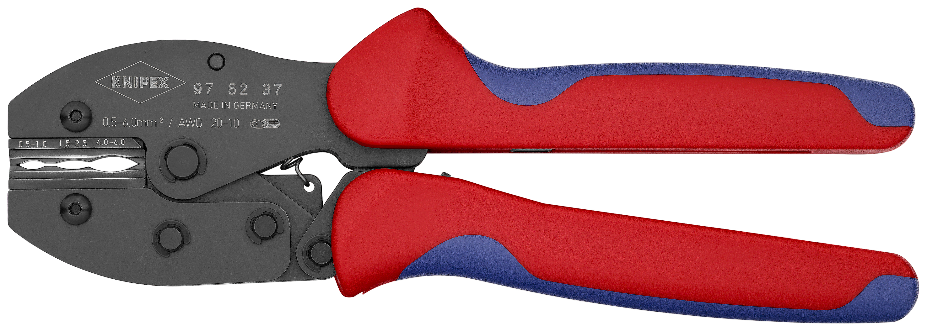 KNIPEX 97 52 37 PreciForce Crimping Pliers 220 mm burnished with multi-component handles